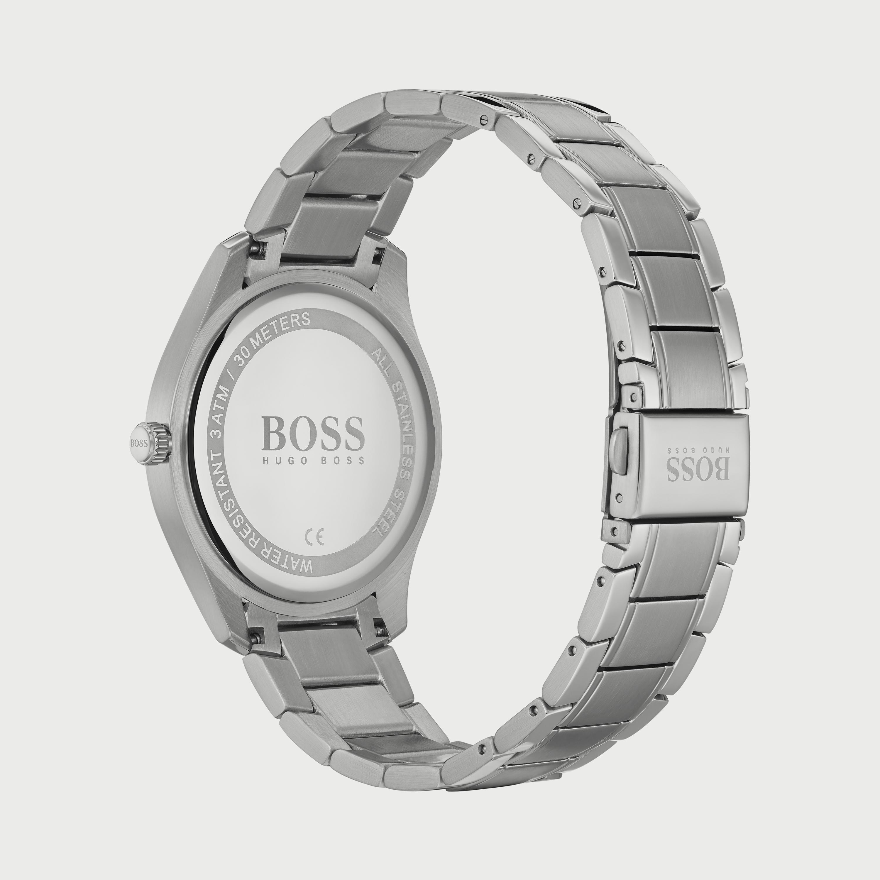 ساعة أنالوج للرجال 42 ملم بلون فضي بسوار ستانلس ستيل من هيوغو بوس 1513730-men-watchesandjewellery-watches-image-3