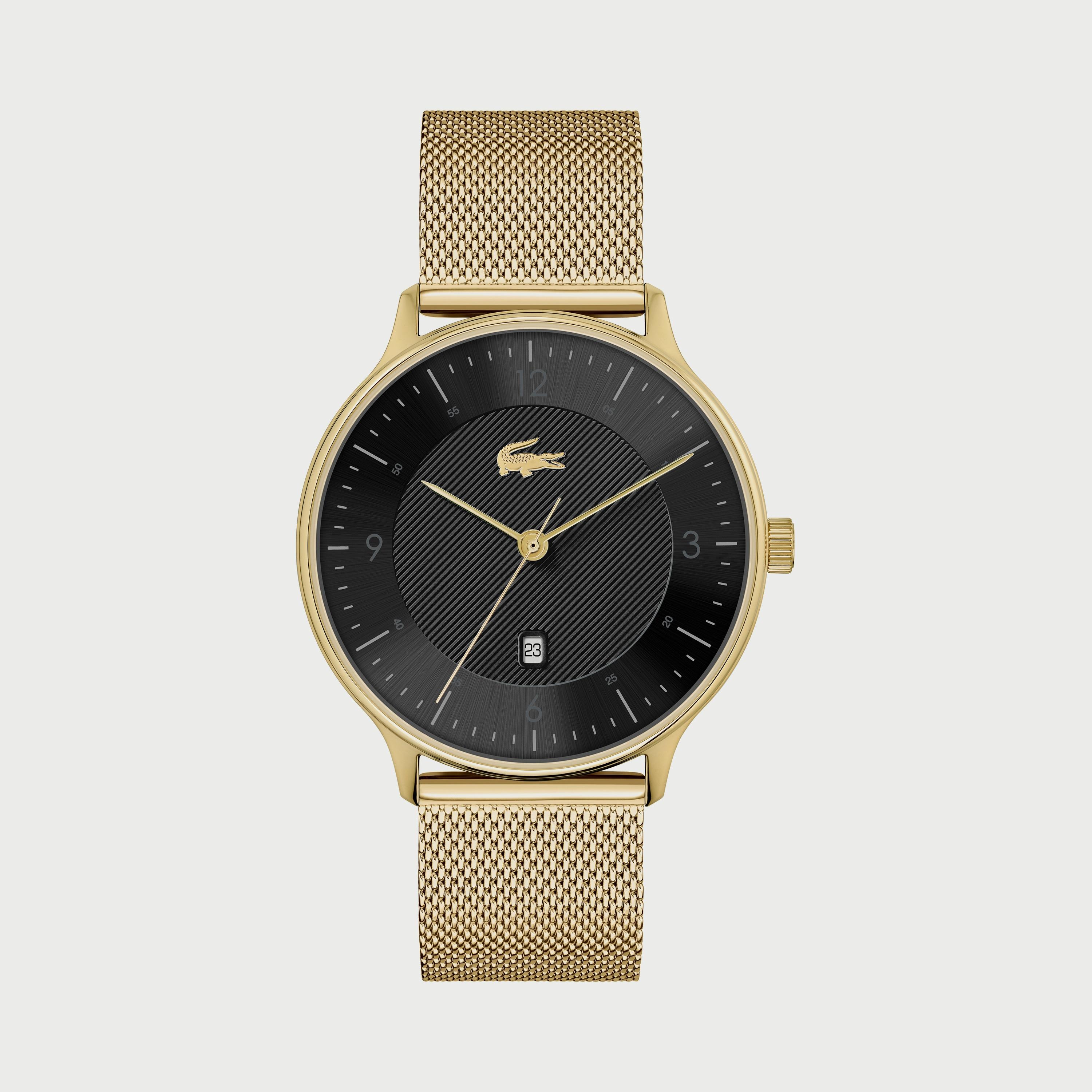 Lacoste black and hot sale gold watch