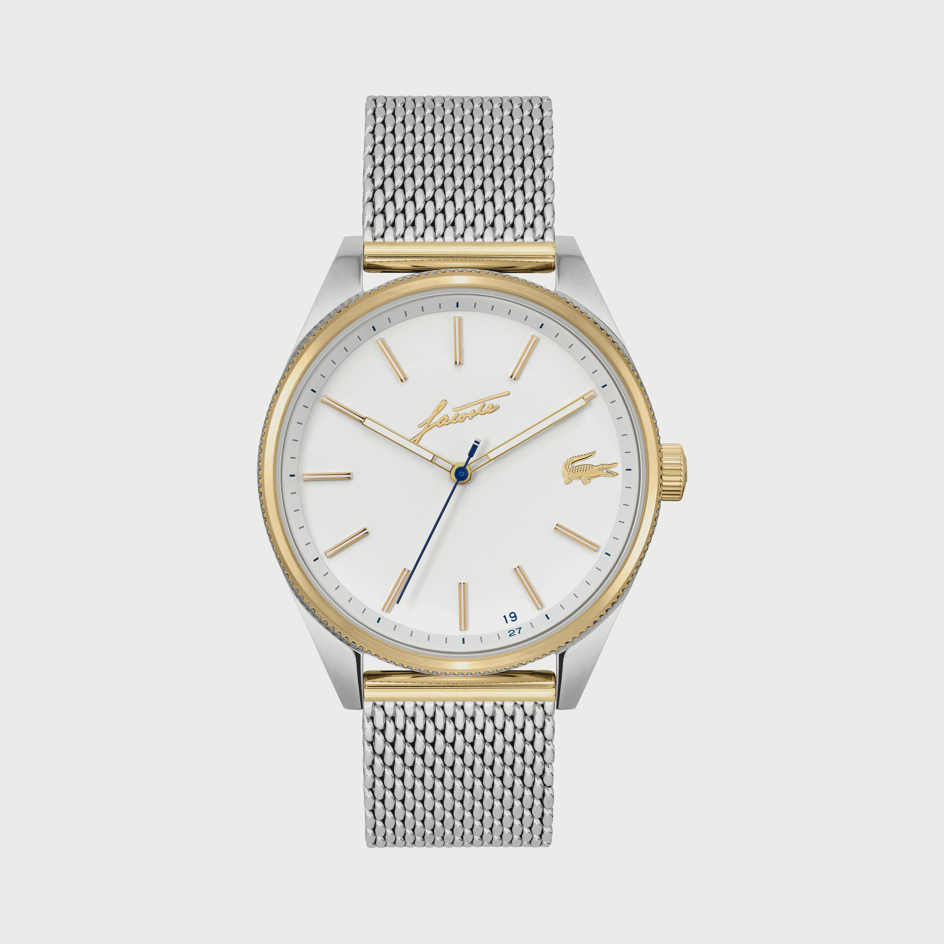 ساعة أنالوج للرجال 42 ملم بلون فضي بسوار ستانلس ستيل من لاكوست 2011143-men-watchesandjewellery-watches-image-1