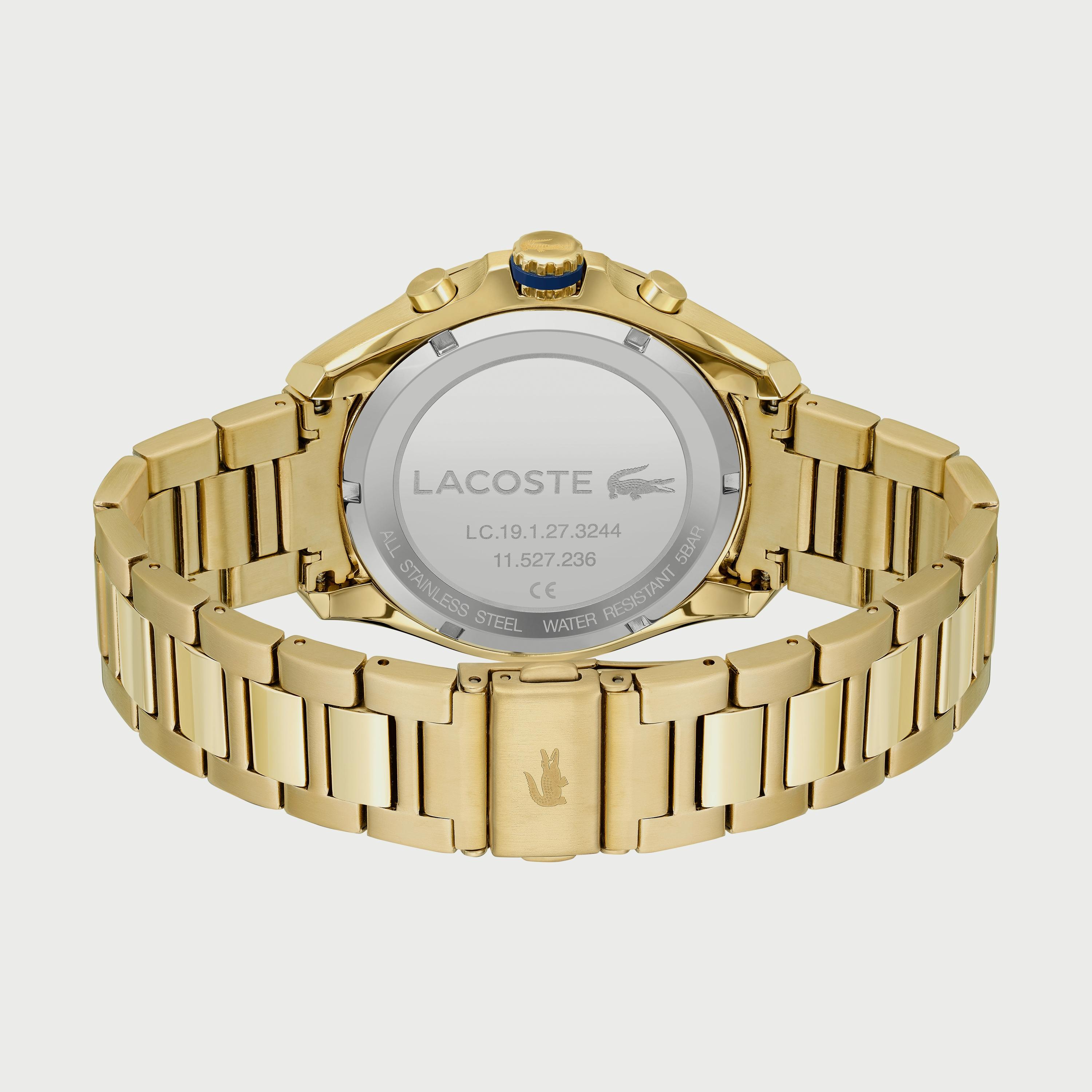 ساعة كرونوغراف للرجال 44 ملم بلون ذهبي بسوار ستانلس ستيل من لاكوست 2011151-men-watchesandjewellery-watches-image-3