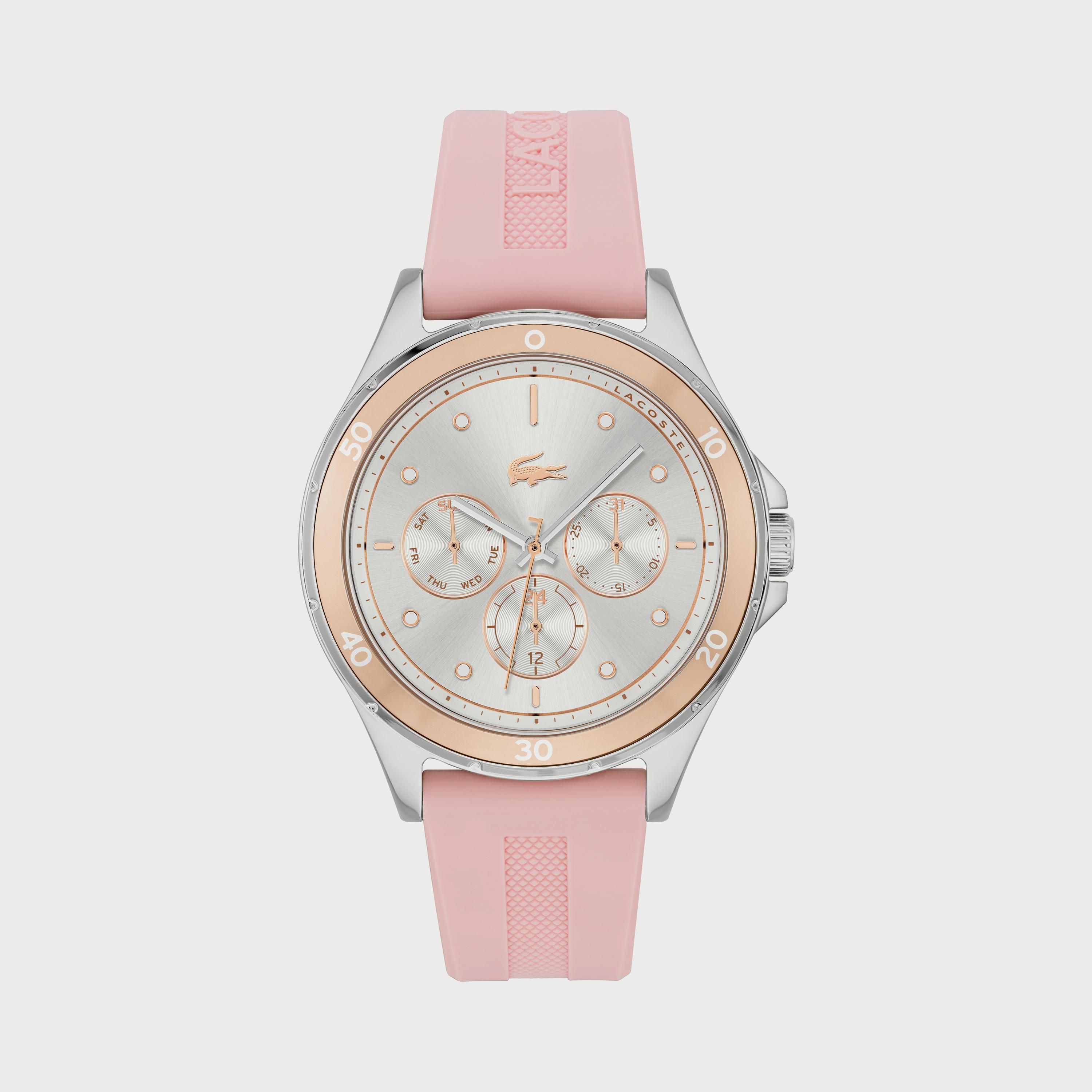 ساعة أنالوج مع 40 مم بسوار سيليكون بلون وردي من لاكوست للنساء | 2001245-women-watchesandjewellery-watches-image-1