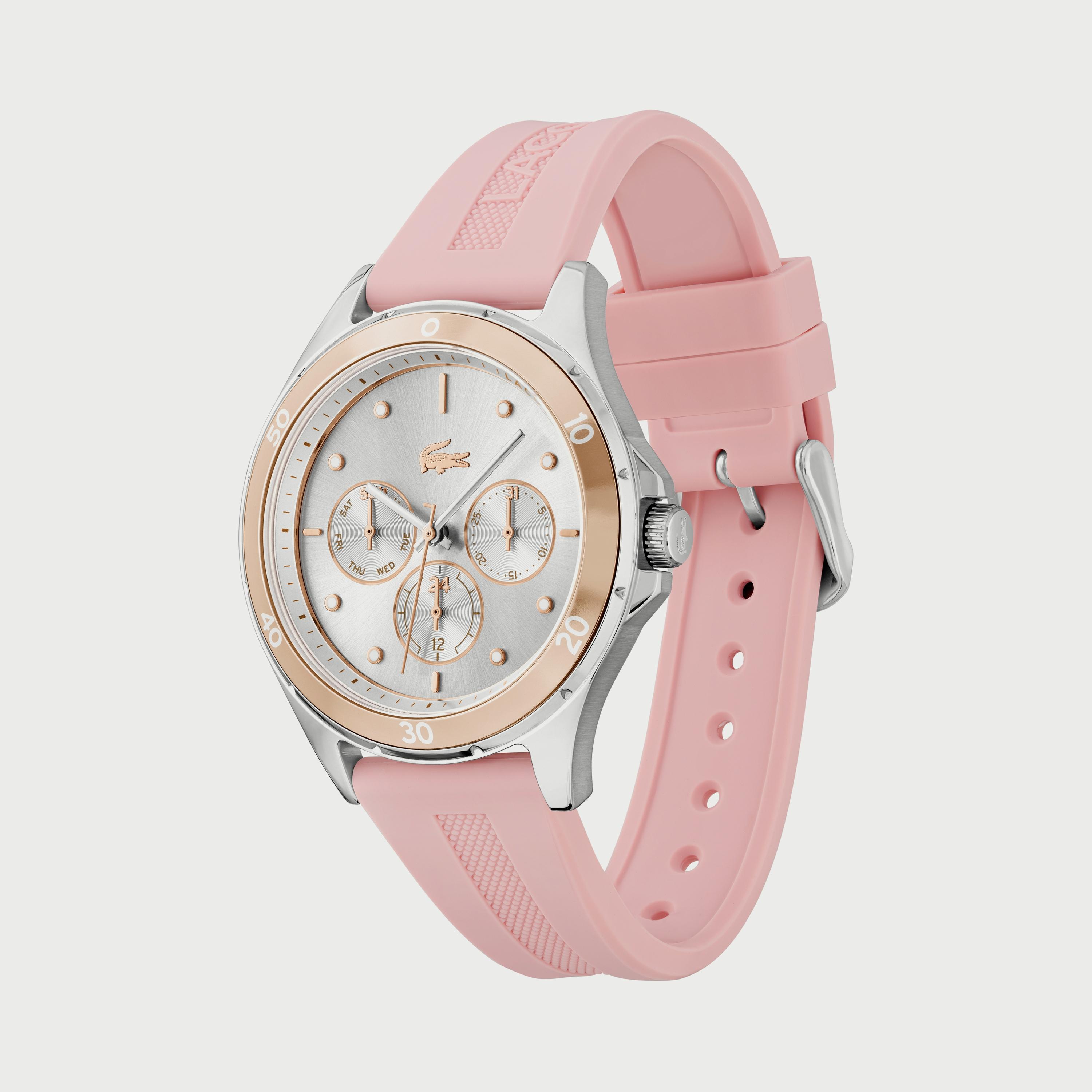 ساعة أنالوج مع 40 مم بسوار سيليكون بلون وردي من لاكوست للنساء | 2001245-women-watchesandjewellery-watches-image-2