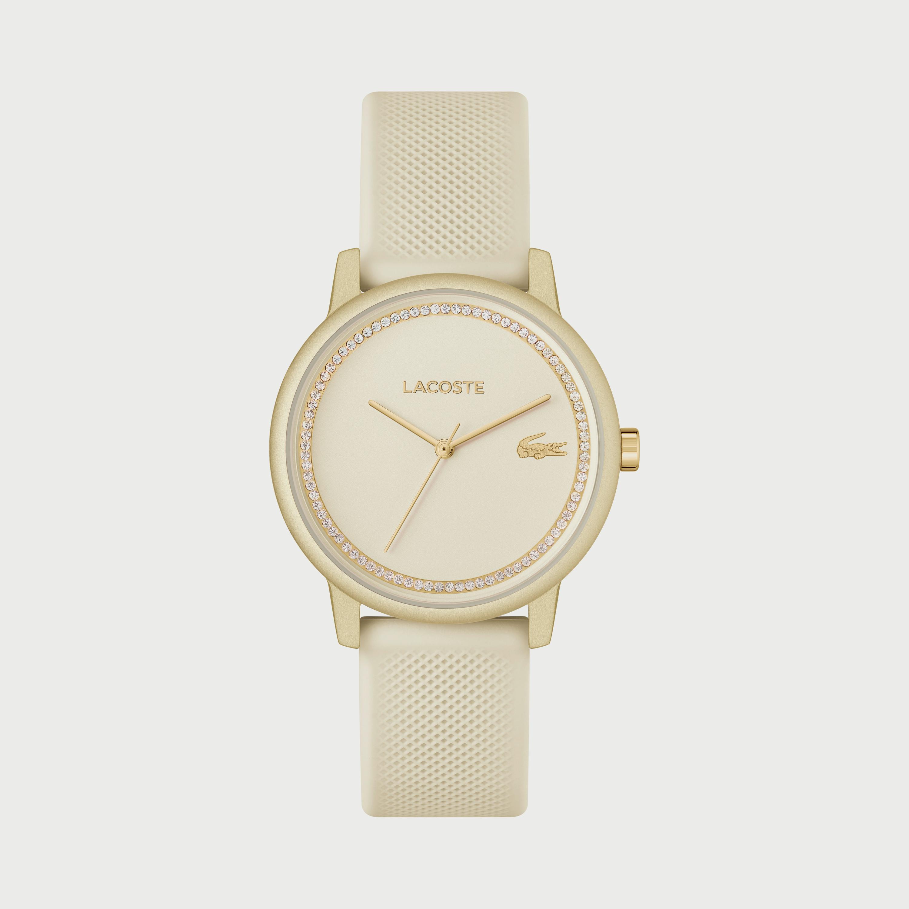ساعة أنالوج مع 36 مم بسوار سيليكون بلون ذهبي من لاكوست للنساء | 2001288-women-watchesandjewellery-watches-image-1