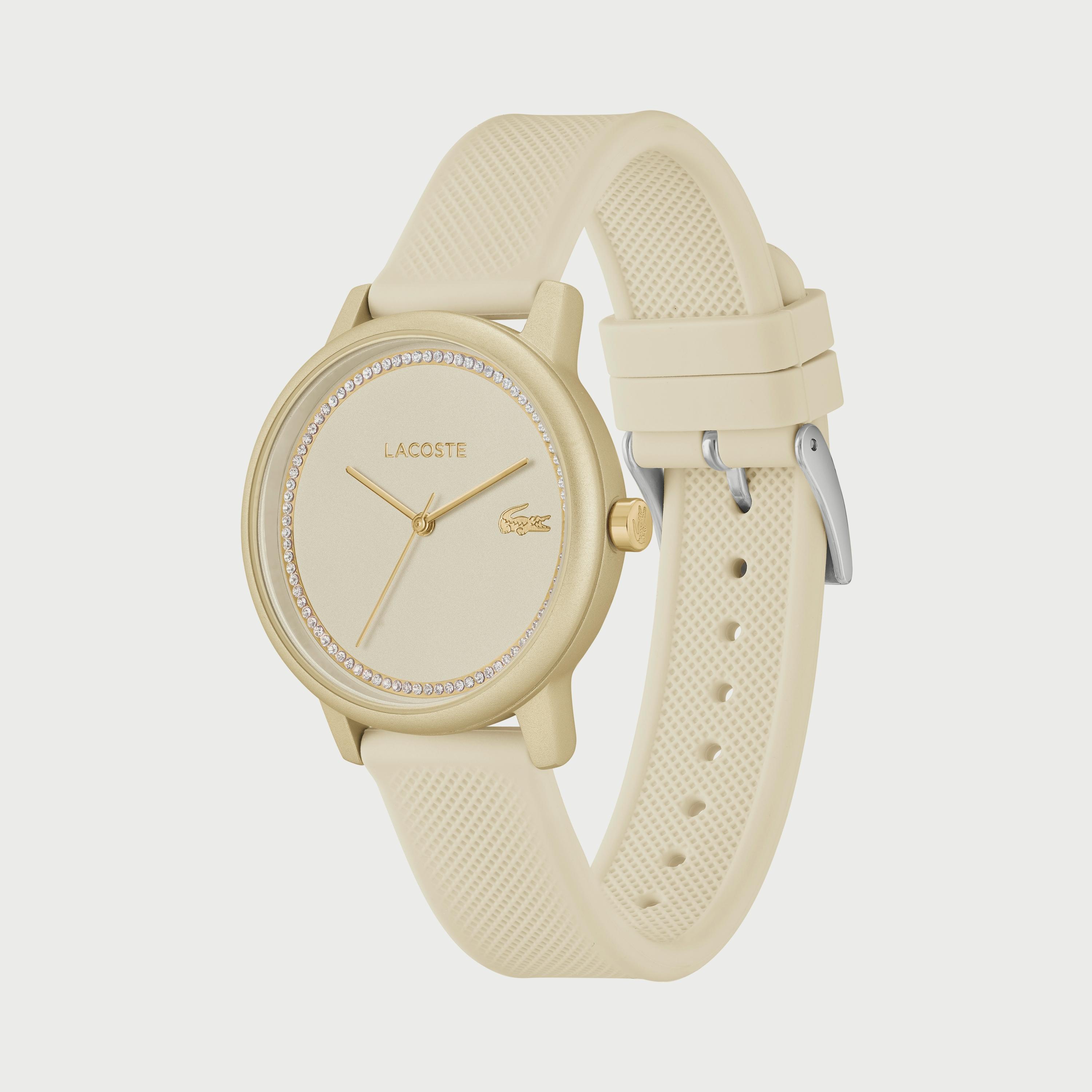 ساعة أنالوج مع 36 مم بسوار سيليكون بلون ذهبي من لاكوست للنساء | 2001288-women-watchesandjewellery-watches-image-2