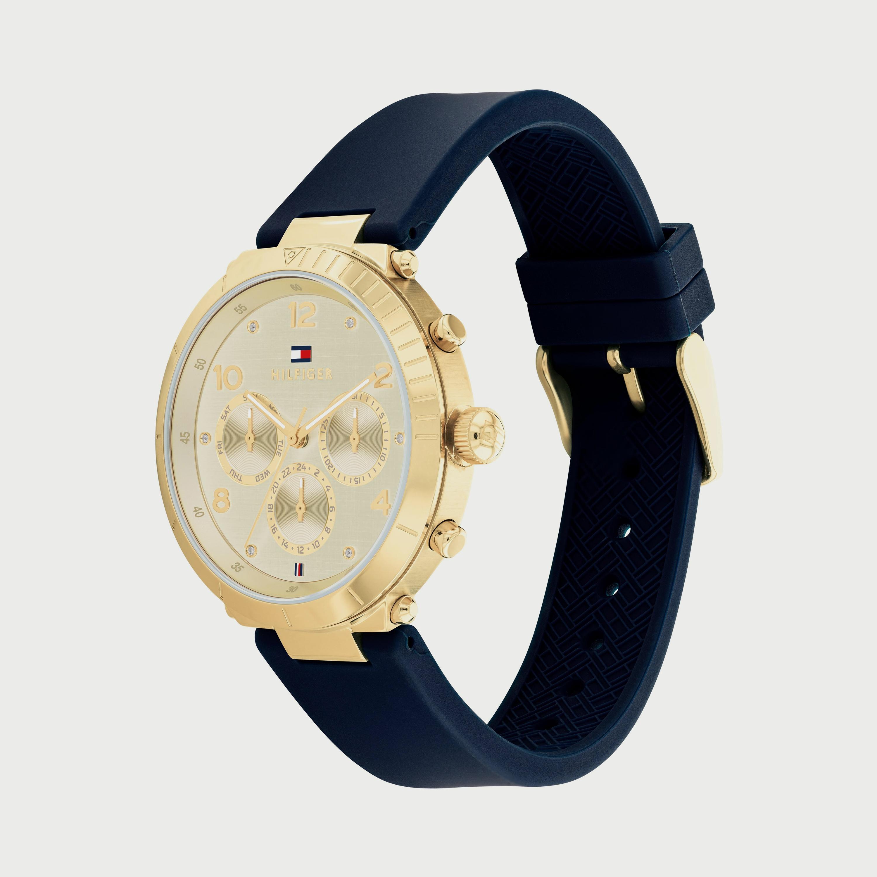 ساعة كرونوغراف للنساء 38 ملم بلون أزرق بسوار سليكون من تومي هيلفيغر 1782491-women-watchesandjewellery-watches-image-2