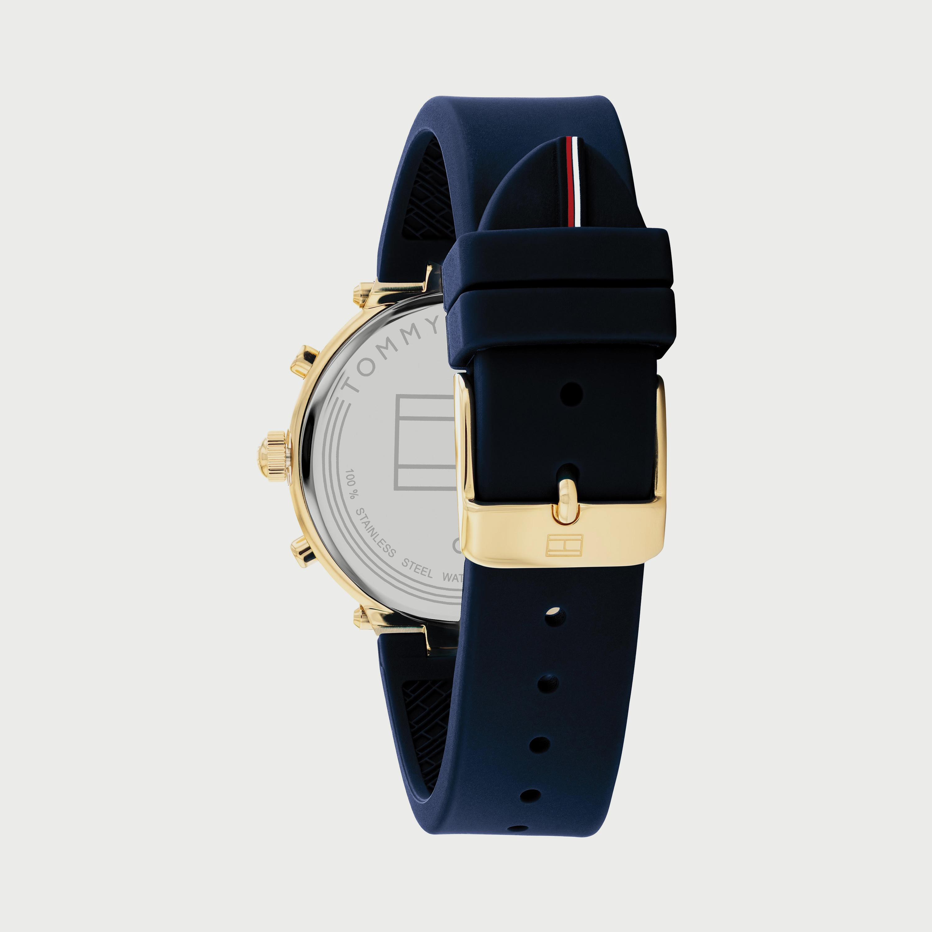 ساعة كرونوغراف للنساء 38 ملم بلون أزرق بسوار سليكون من تومي هيلفيغر 1782491-women-watchesandjewellery-watches-image-3