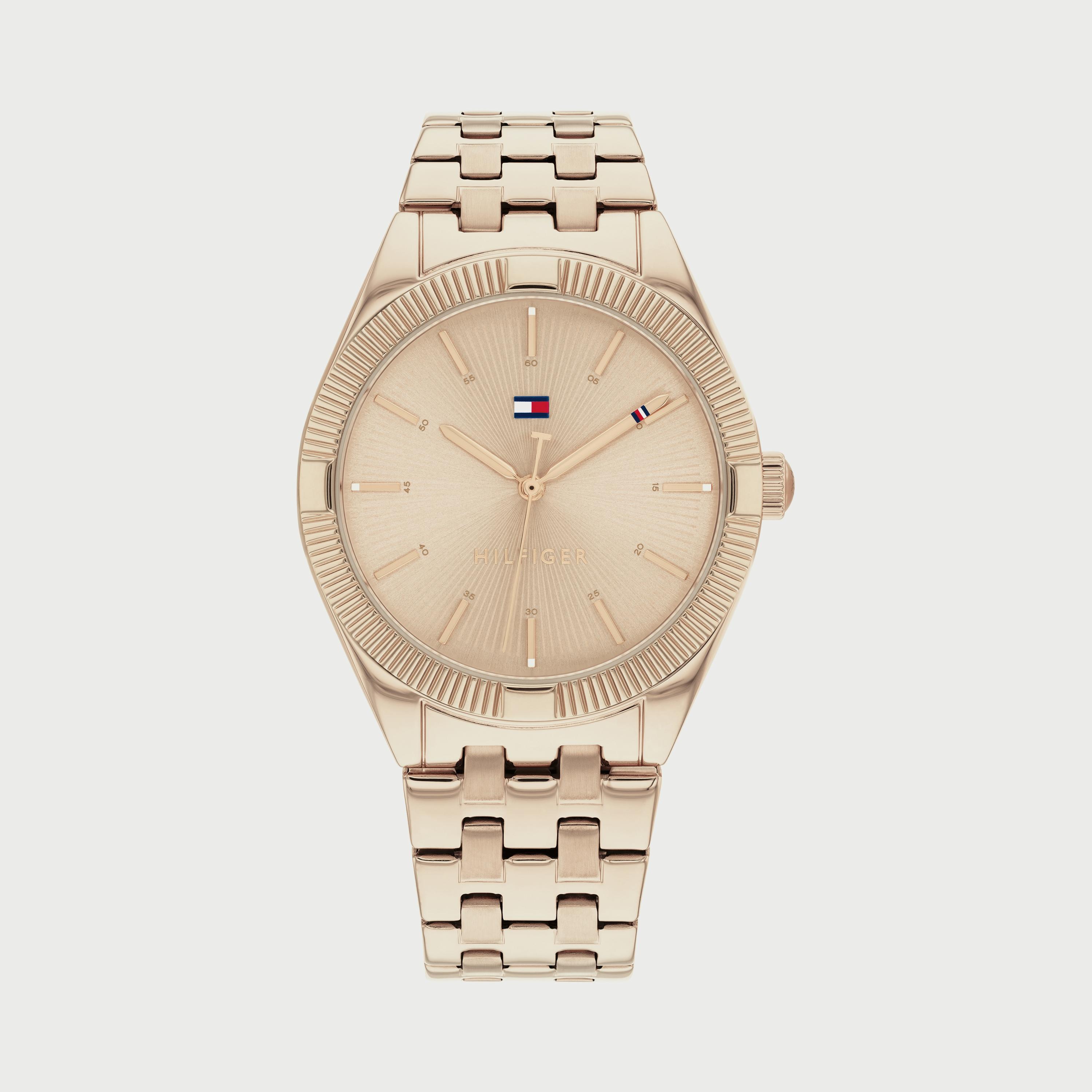 ساعة أنالوج 34 ملم بلون ذهبي وردي بسوار ستانلس ستيل من تومي هيلفيغر 1782551-women-watchesandjewellery-watches-image-1