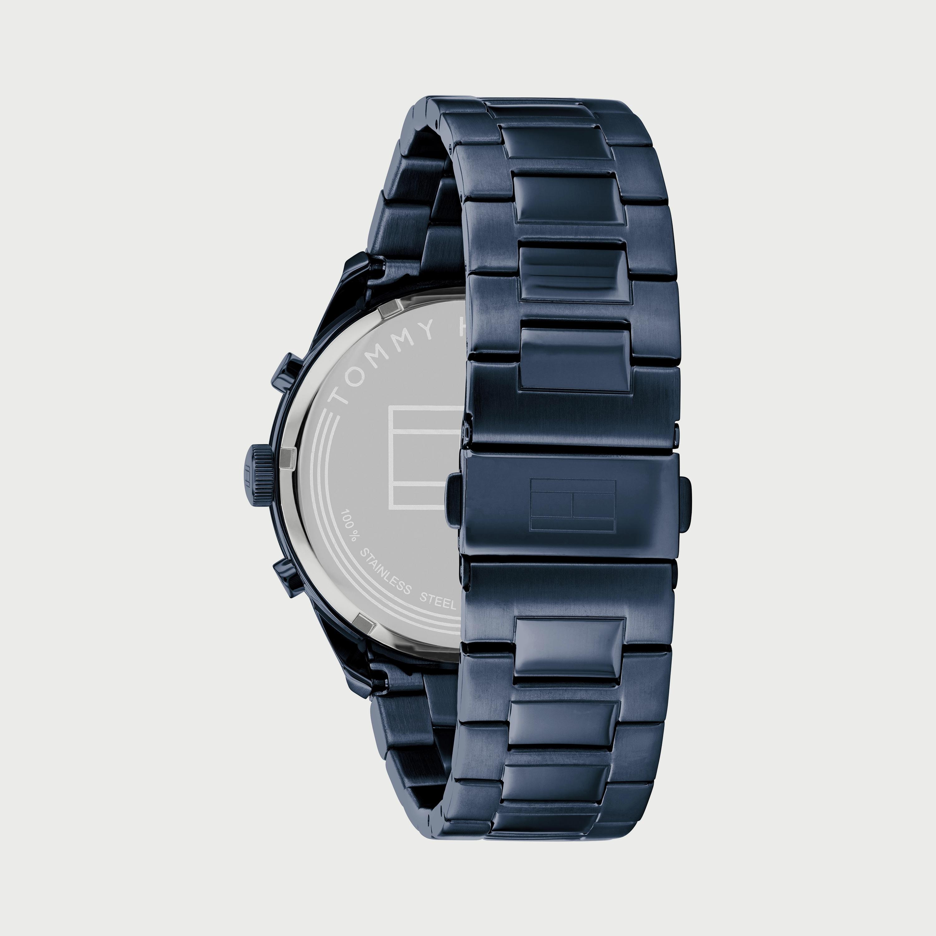 Tommy Hilfiger Men's 44 MM Blue Chronograph Stainless Steel Strap Watch - 1791945-men-watchesandjewellery-watches-image-3