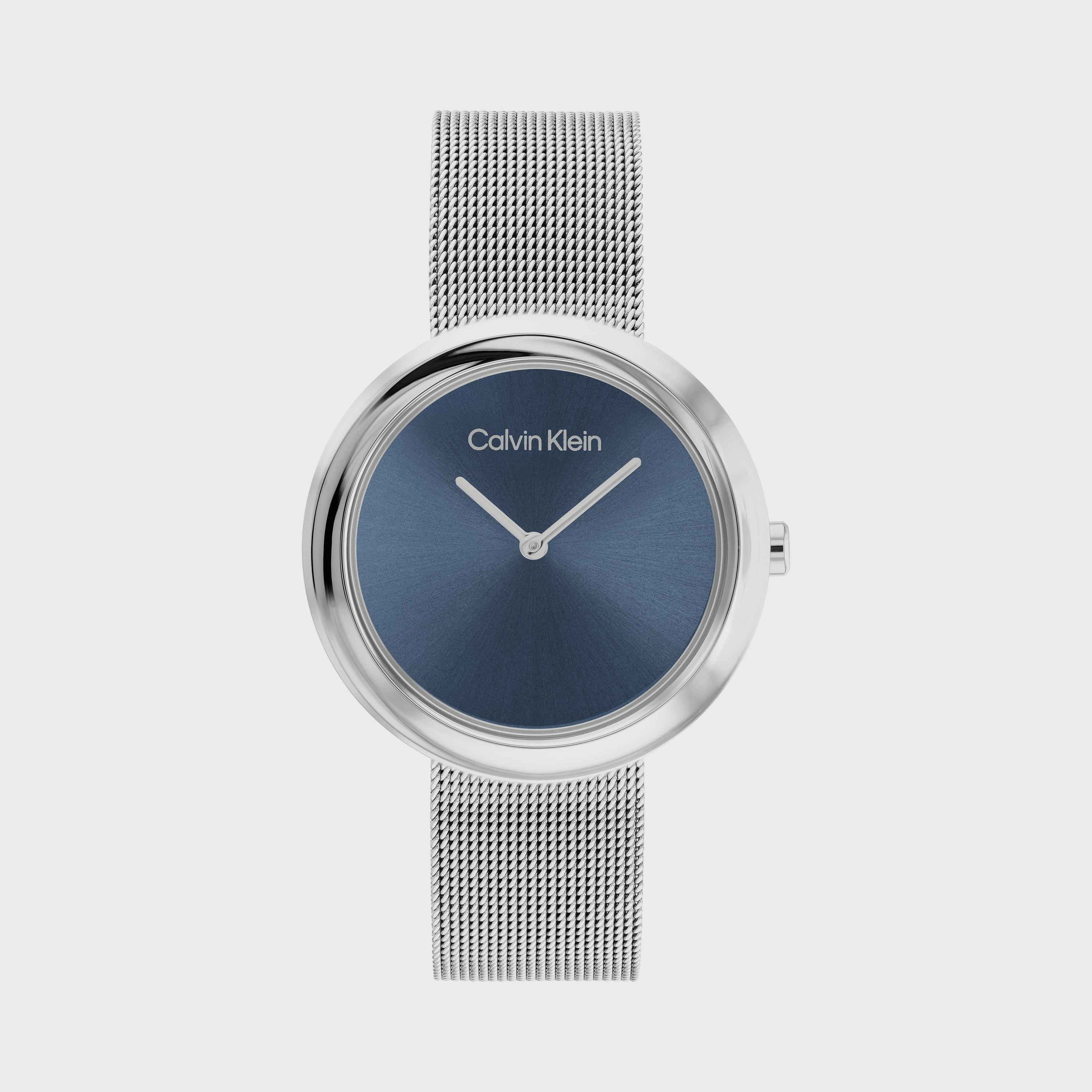 ساعة أنالوج صناعة سويسرية 34 ملم بسوار ستانلس ستيل بلون فضي من كالفن كلاين 25200014-women-watchesandjewellery-watches-image-1