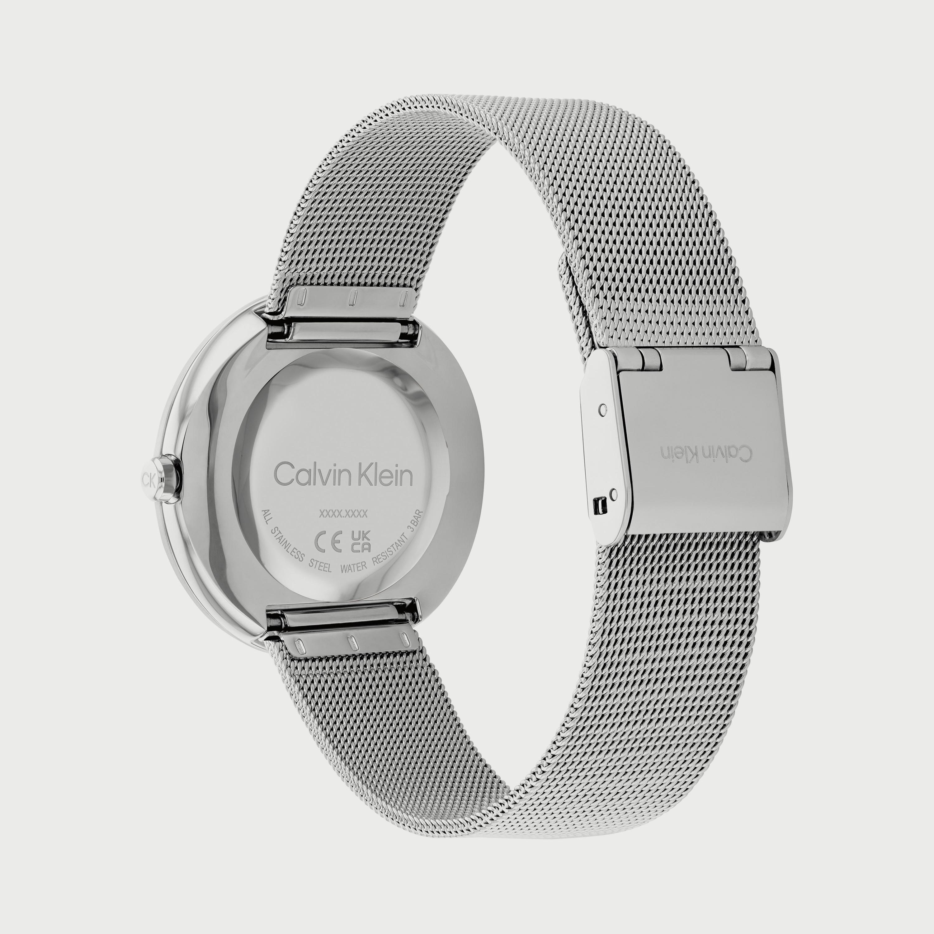 ساعة أنالوج صناعة سويسرية 34 ملم بسوار ستانلس ستيل بلون فضي من كالفن كلاين 25200014-women-watchesandjewellery-watches-image-3