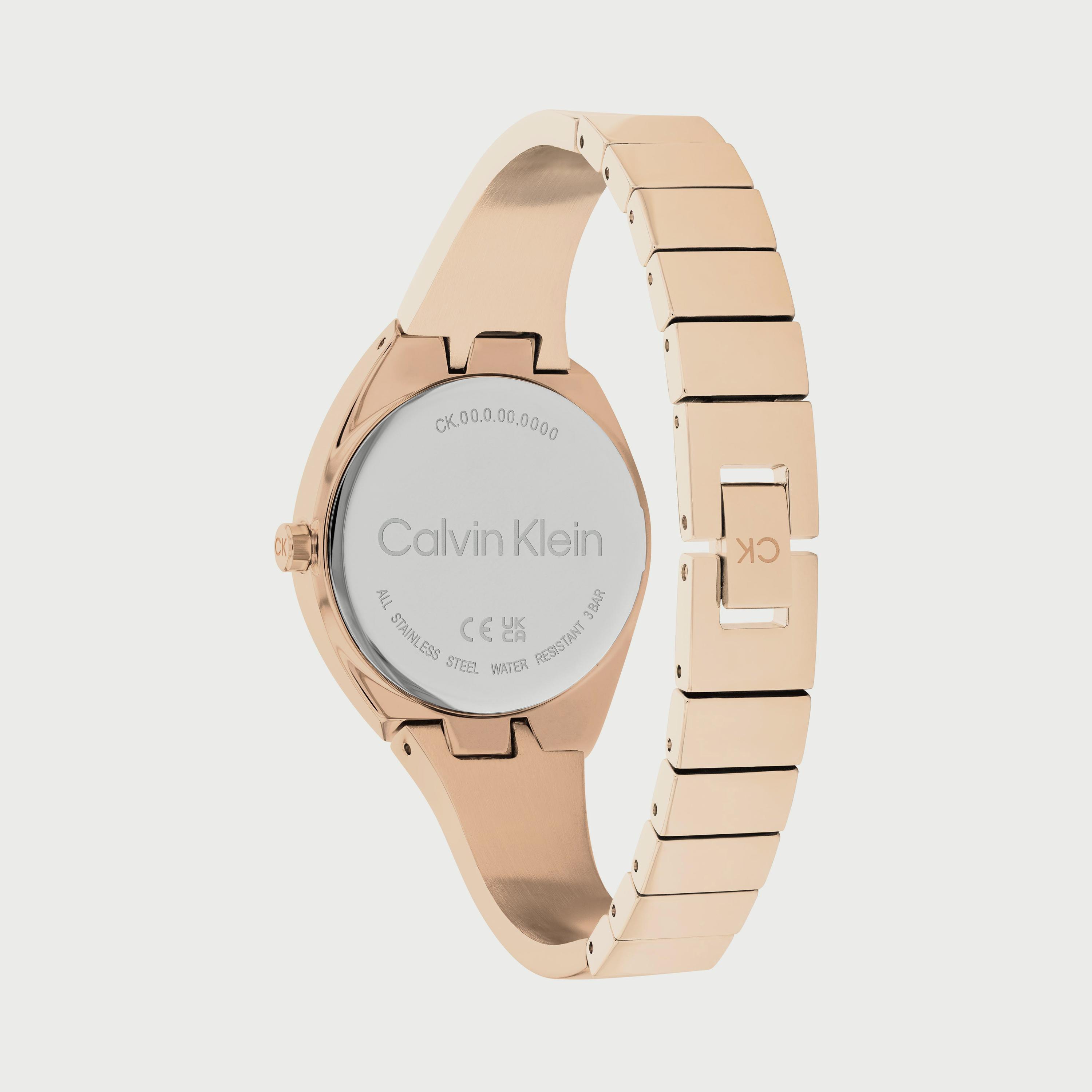 Calvin Klein Swiss Made 30 MM Rose Gold Analog Stainless Steel Strap Watch 25200236