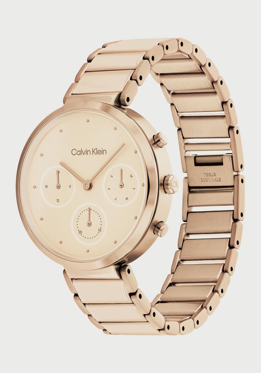 Buy Women\'s Calvin Klein Swiss Made 28 MM Rose Gold Chronograph Stainless  Steel Strap Watch - 25200319 Online | Centrepoint UAE