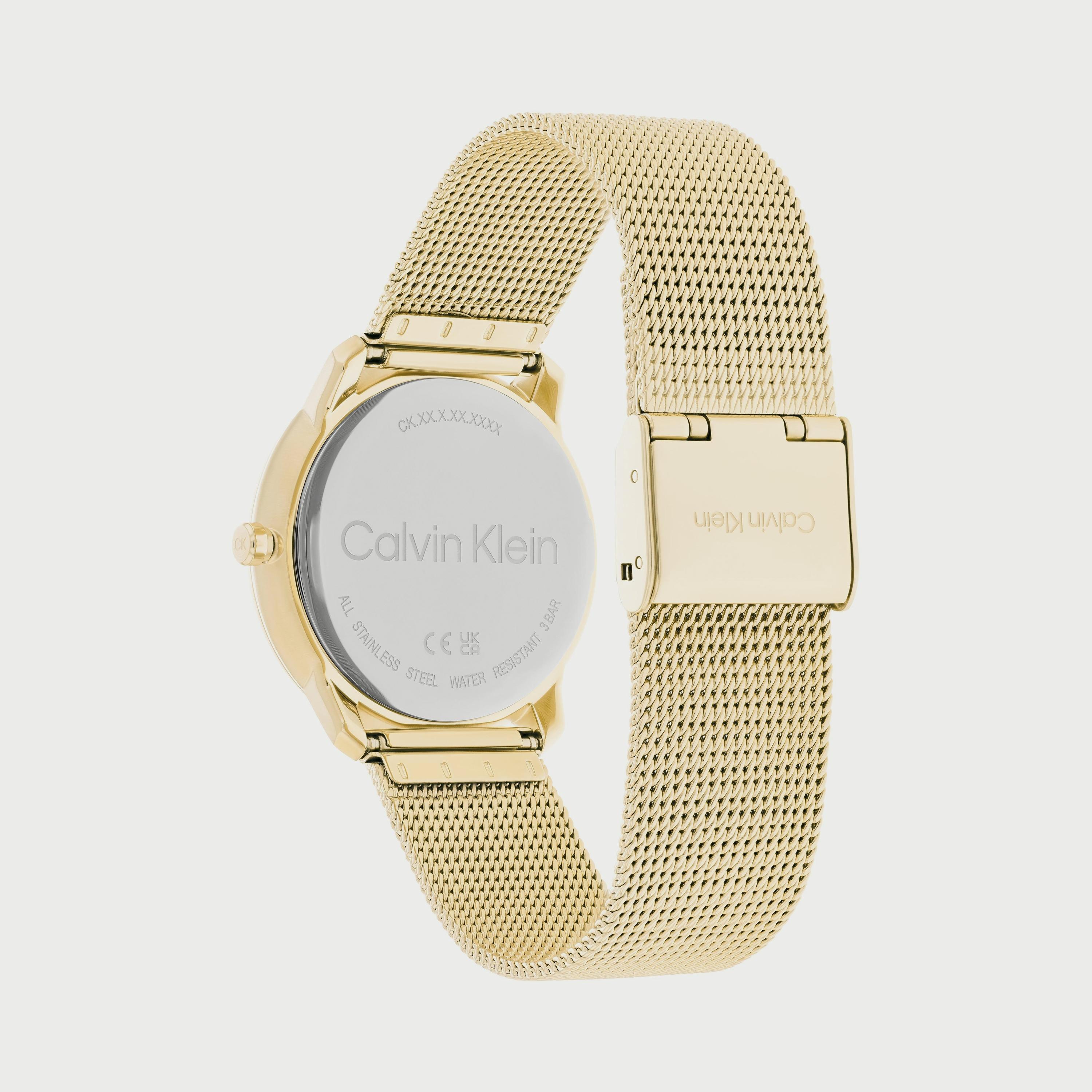 ساعة أنالوج صناعة سويسرية 35 ملم بسوار ستانلس ستيل بلون ذهبي من كالفن كلاين 25200159-men-watchesandjewellery-watches-image-3