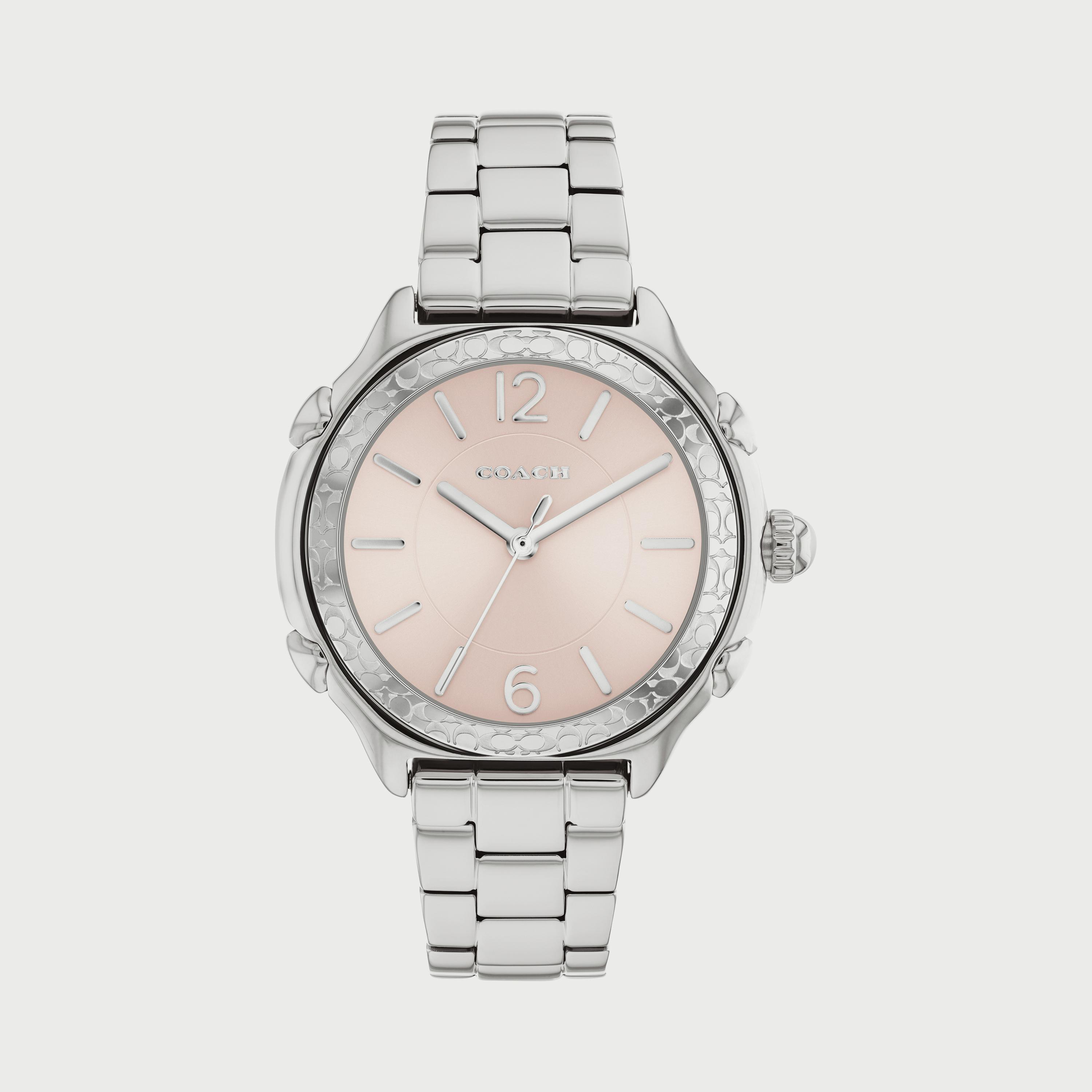 ساعة أنالوج للنساء 36 ملم بلون فضي بسوار ستانلس ستيل من كوتش 14503903-women-watchesandjewellery-watches-image-1
