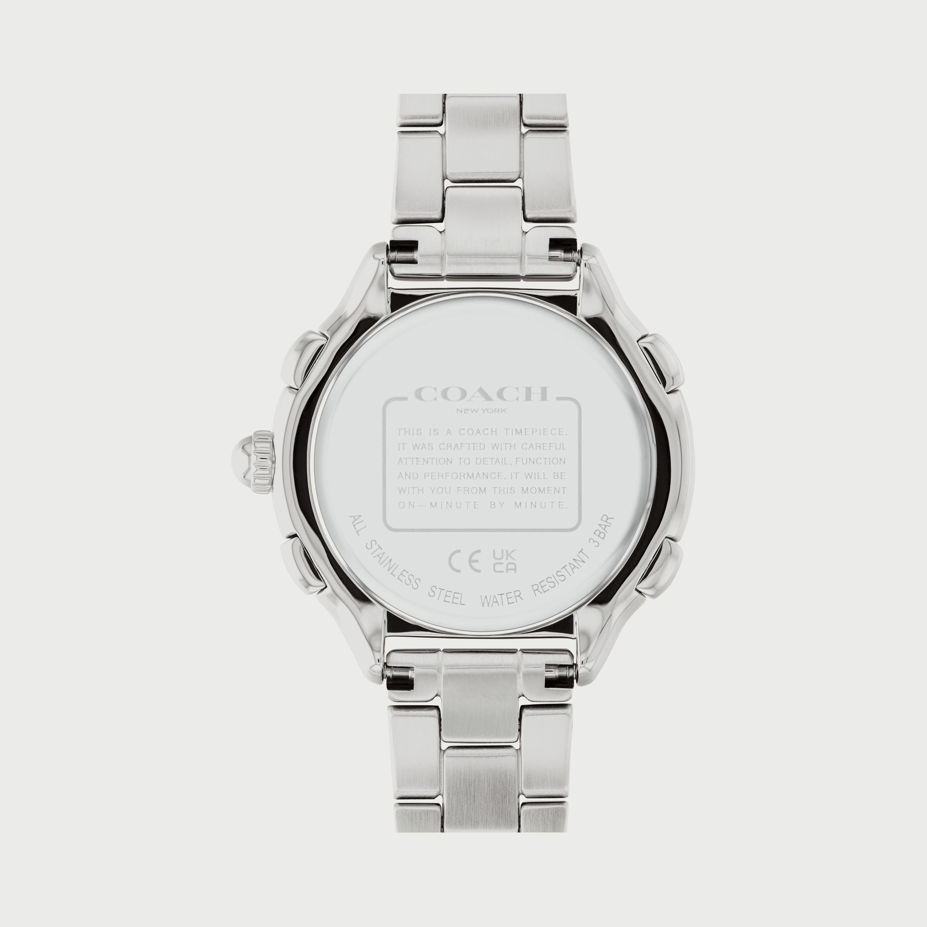 ساعة أنالوج للنساء 36 ملم بلون فضي بسوار ستانلس ستيل من كوتش 14503903-women-watchesandjewellery-watches-image-3