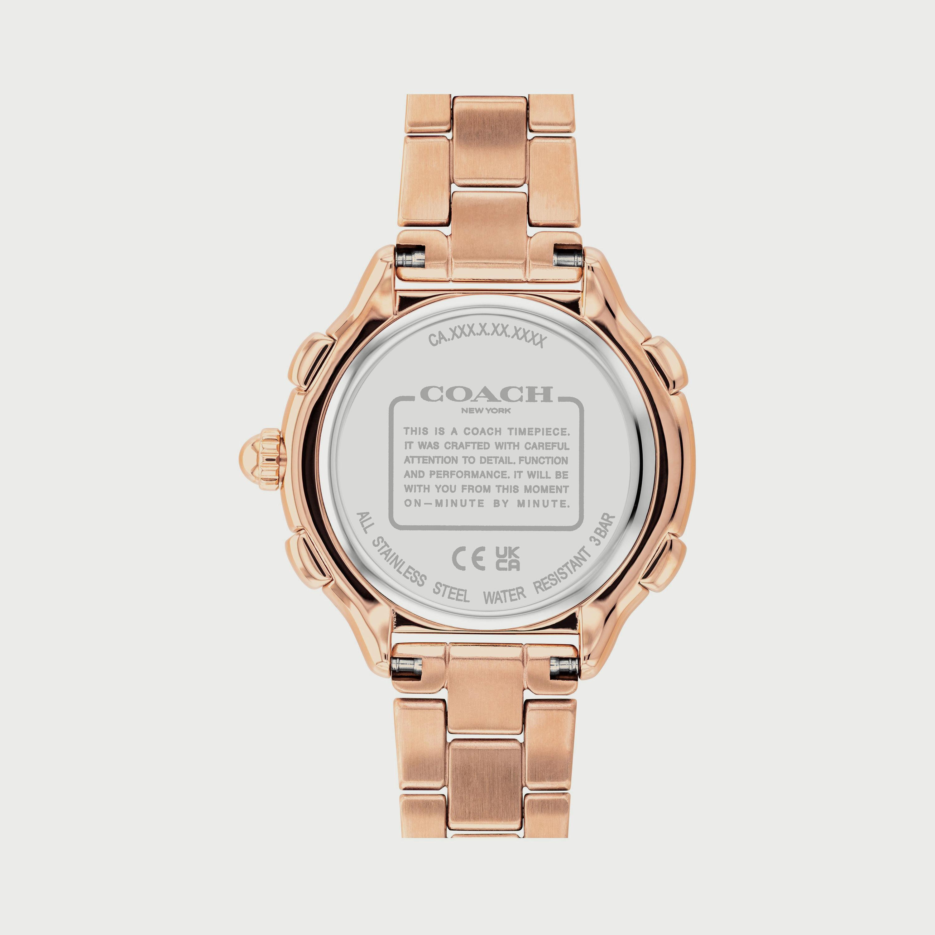 ساعة أنالوج للنساء 36 ملم بلون ذهبي وردي بسوار ستانلس ستيل من كوتش 14503963-women-watchesandjewellery-watches-image-3