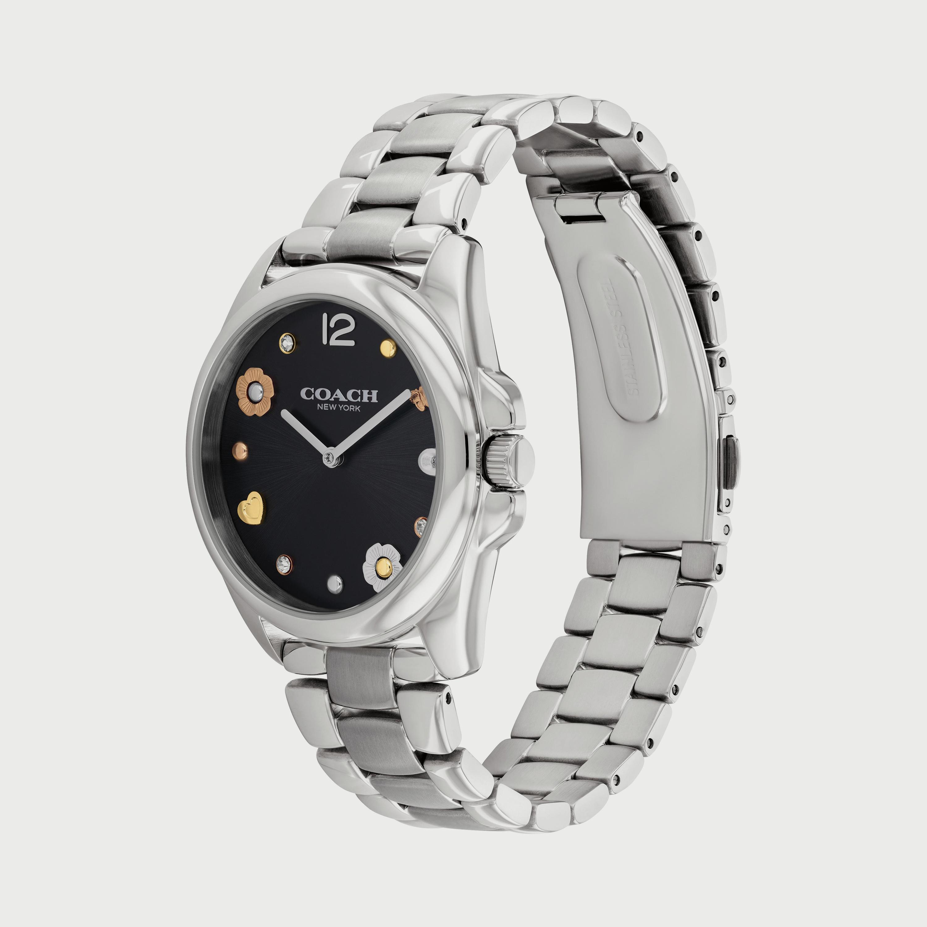 ساعة أنالوج للنساء 36 ملم بلون فضي بسوار ستانلس ستيل من كوتش 14504024-women-watchesandjewellery-watches-image-2