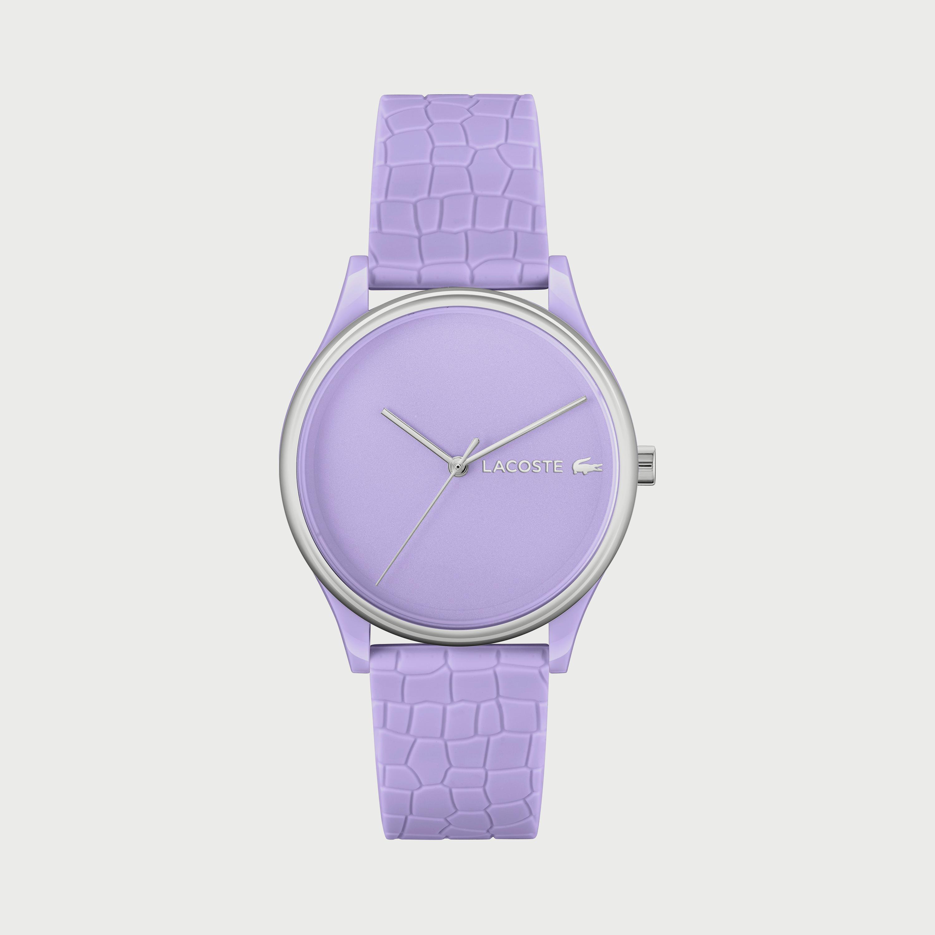 ساعة أنالوج للنساء 36 ملم بلون بنفسجي بسوارسليكون من لاكوست 2001284-women-watchesandjewellery-watches-image-1