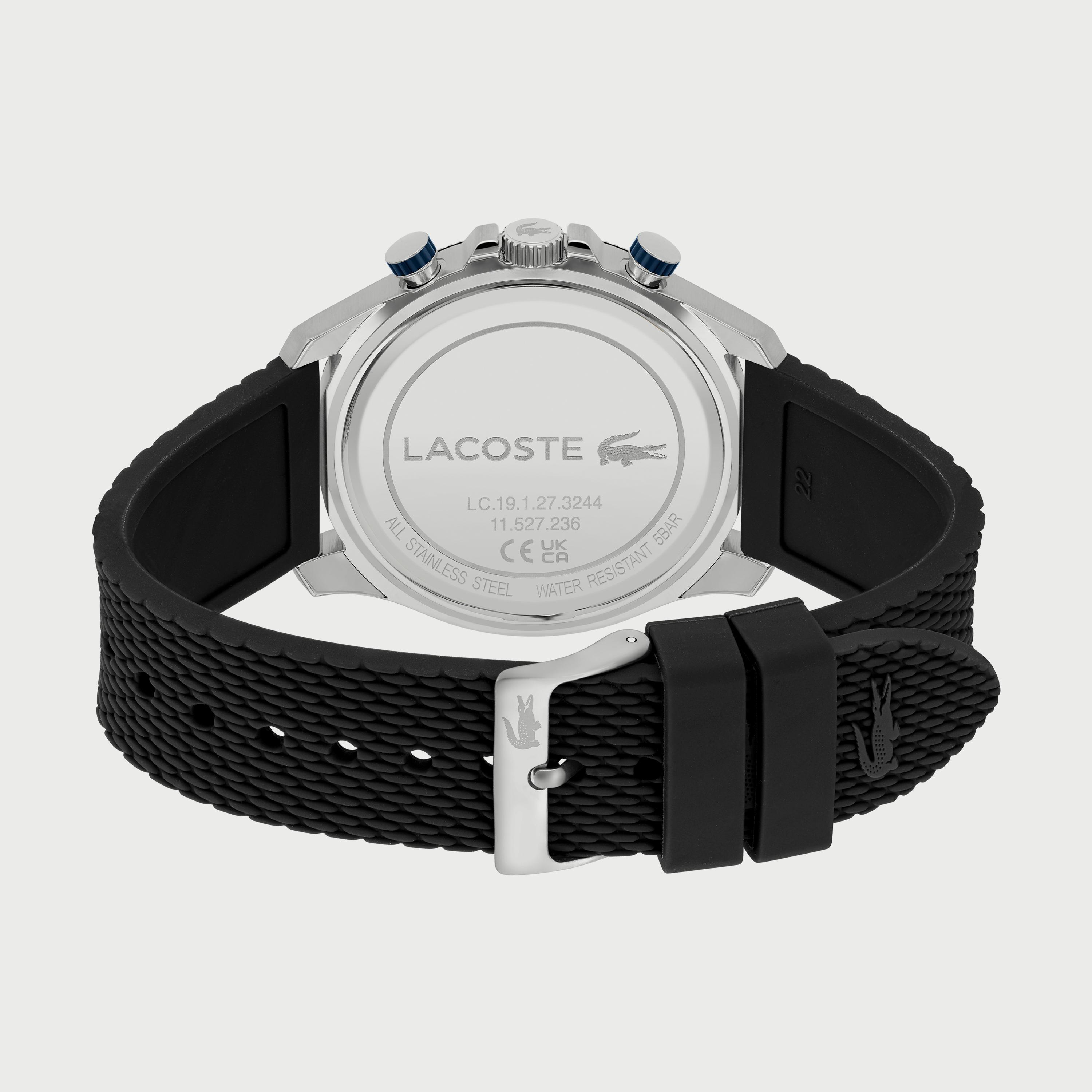 ساعة كرونوغراف للرجال 43 ملم بلون أسود بسوار السليكون من لاكوست 2011252-men-watchesandjewellery-watches-image-3