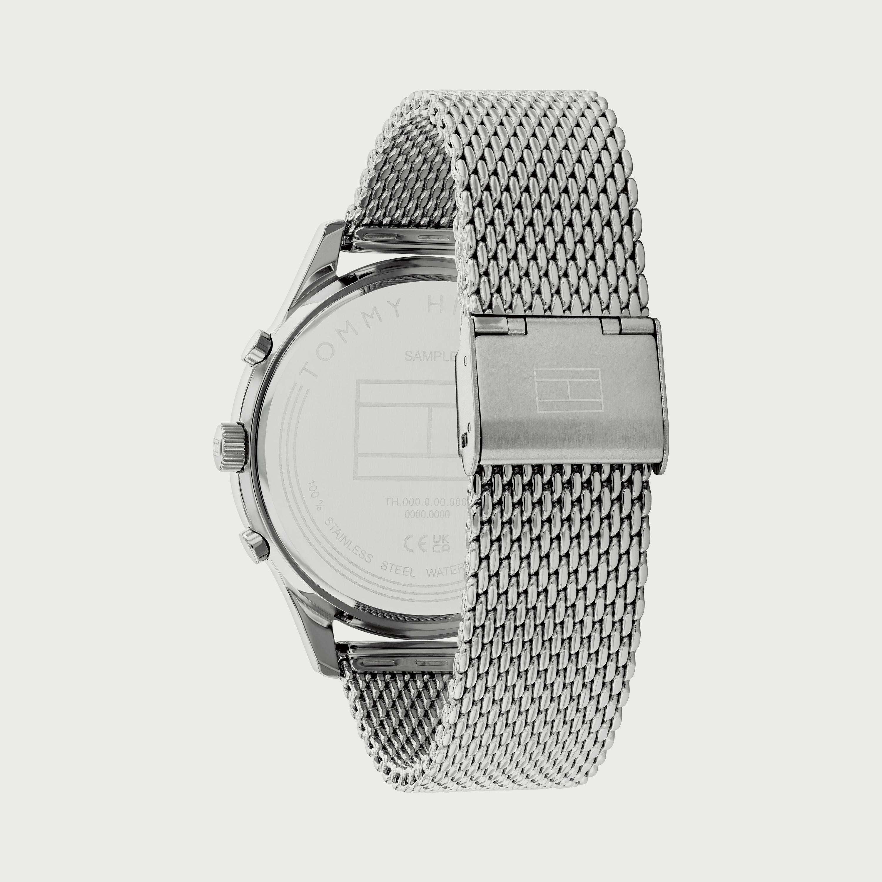 ساعة كرونوغراف للرجال 44 ملم بلون فضي بسوار ستانلس ستيل من تومي هيلفيغر 1710504-men-watchesandjewellery-watches-image-3