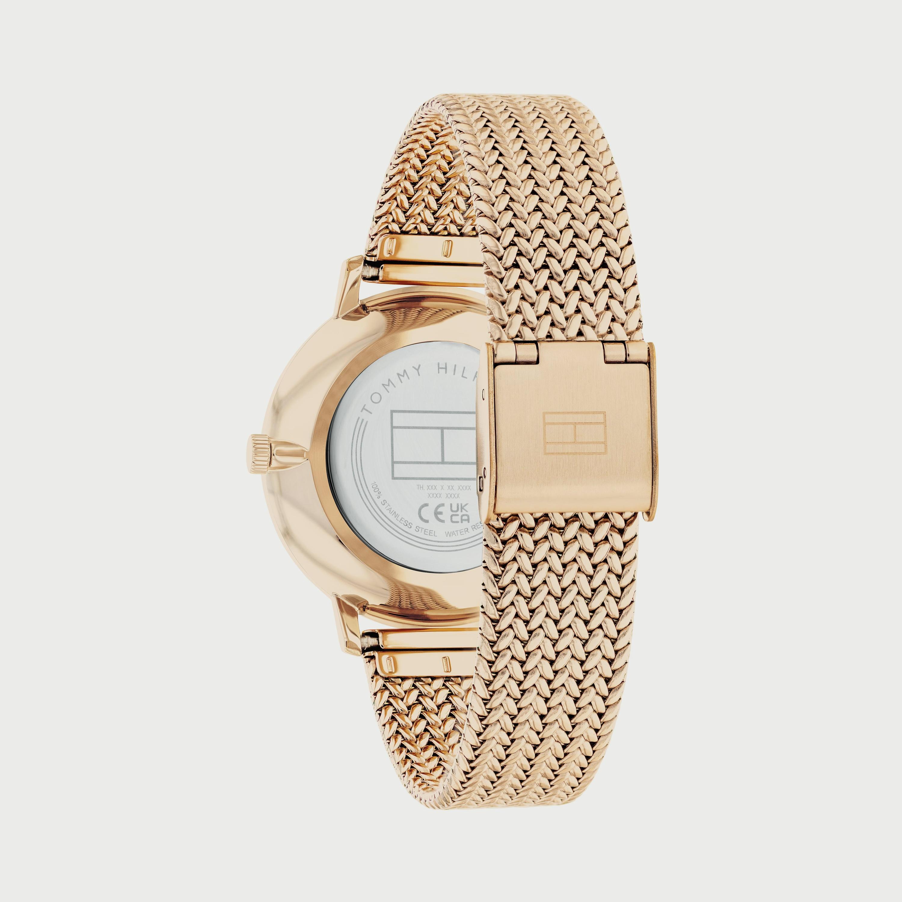 ساعة أنالوج للنساء 35 ملم بلون ذهبي وردي بسوار ستانلس ستيل من تومي هيلفيغر 1782603-women-watchesandjewellery-watches-image-3