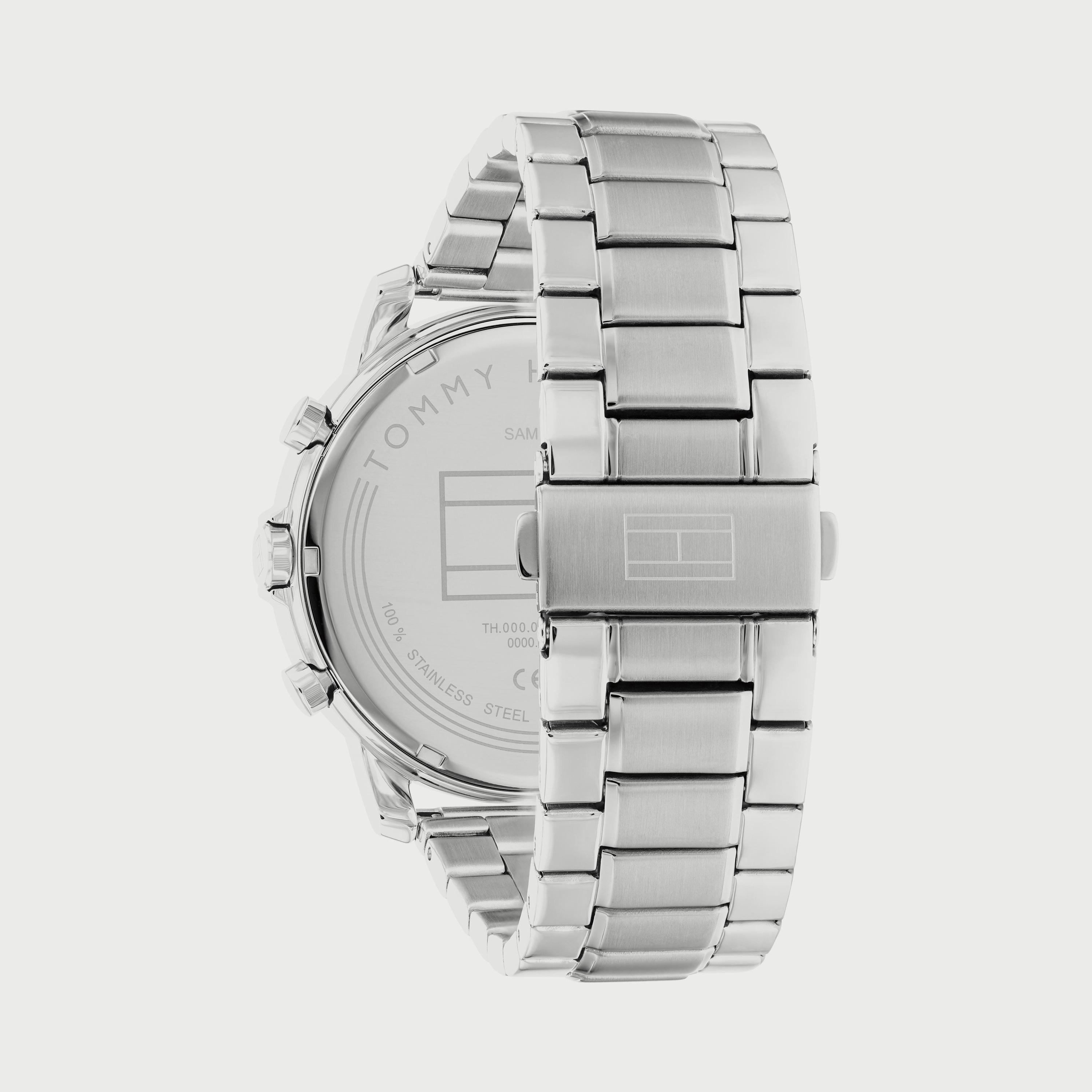 ساعة كرونوغراف للرجال 46 ملم بلون فضي بسوار ستانلس ستيل من تومي هيلفيغر 1792050-men-watchesandjewellery-watches-image-3