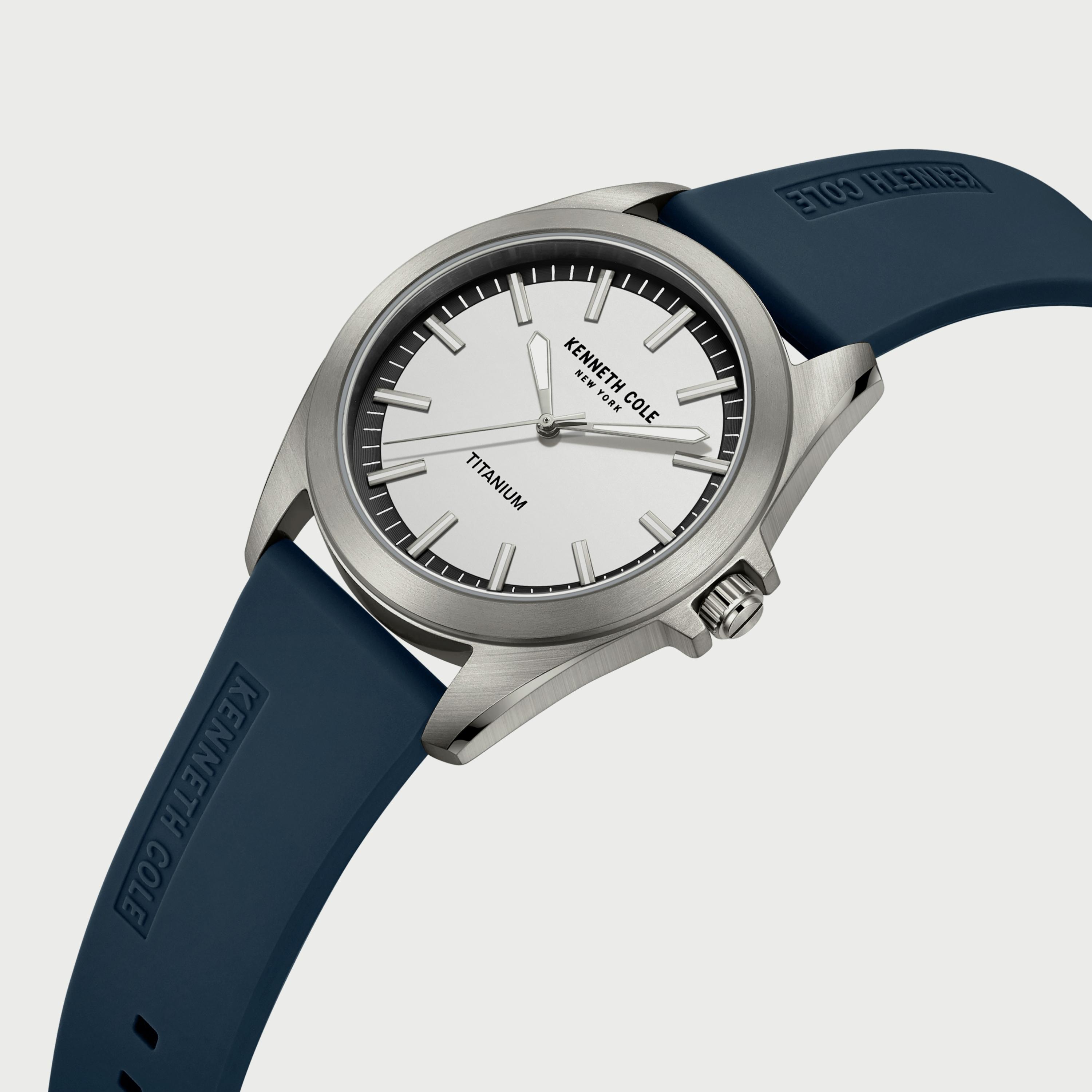 ساعة أنالوج للرجال 42 ملم بلون أزرق بسوار سليكون من كينيث كول KCWGM2238801-men-watchesandjewellery-watches-image-2