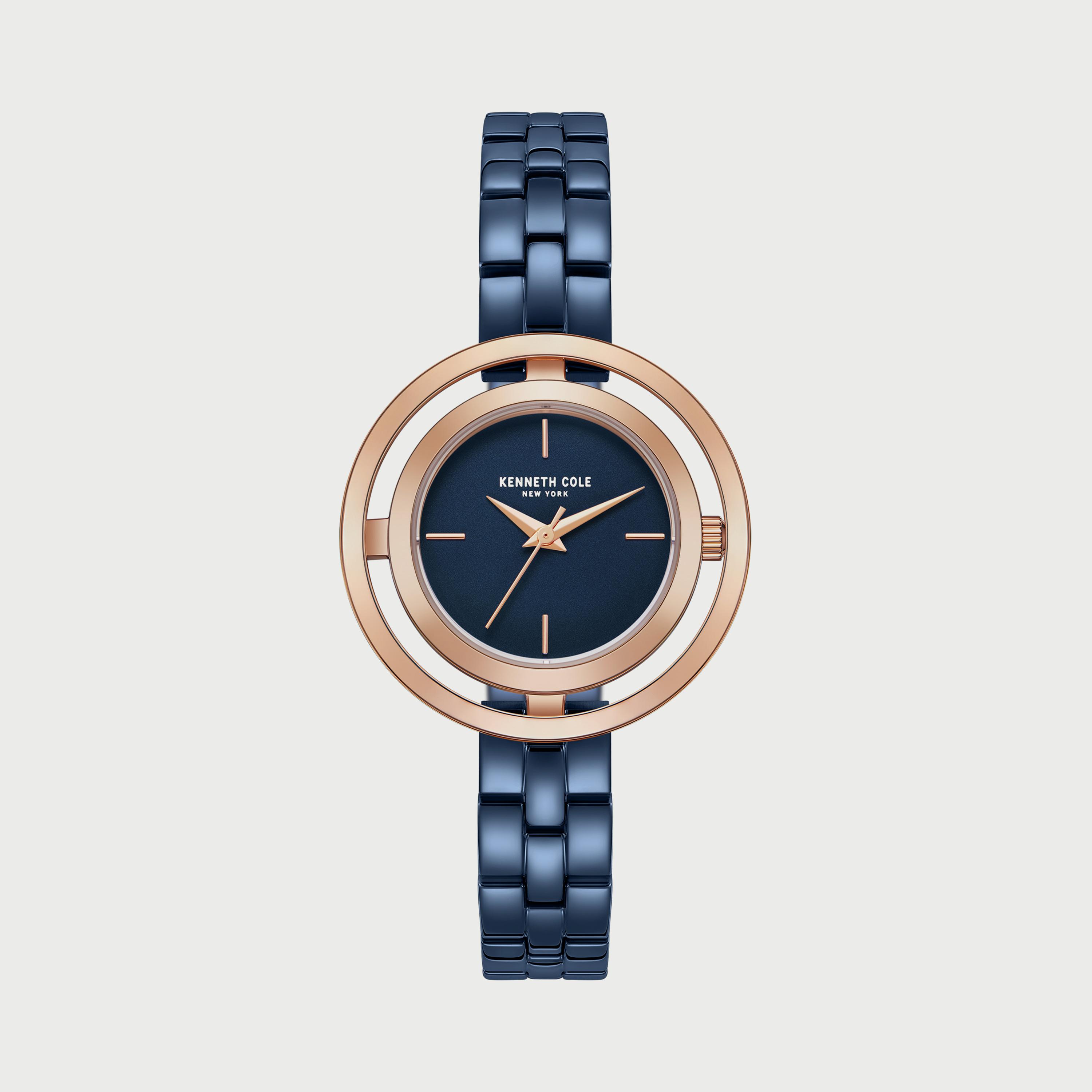 ساعة أنالوج 32 ملم بلون أزرق بسوار ستانلس ستيل من كينيث كول KCWLG2237103-women-watchesandjewellery-watches-image-1