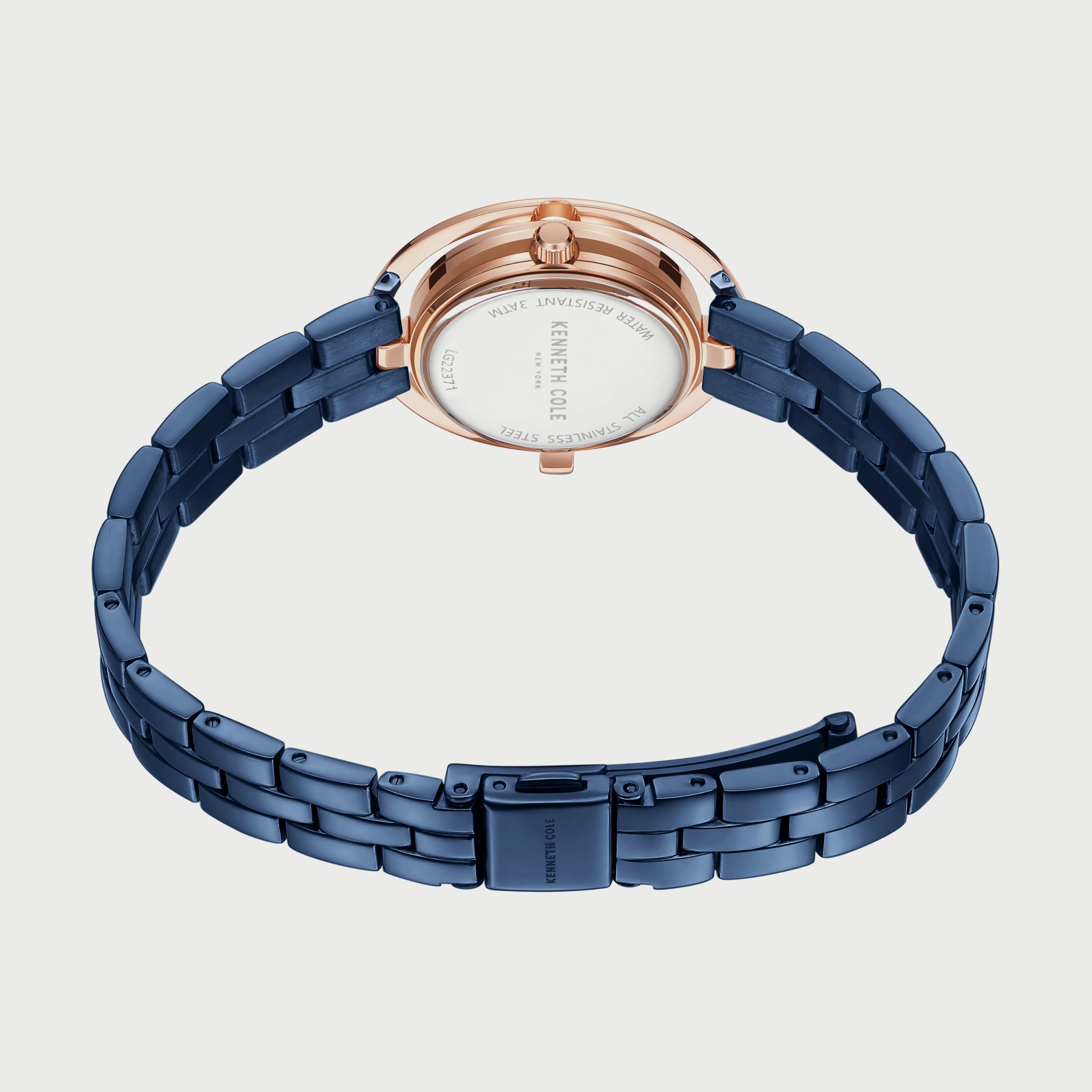 ساعة أنالوج 32 ملم بلون أزرق بسوار ستانلس ستيل من كينيث كول KCWLG2237103-women-watchesandjewellery-watches-image-3