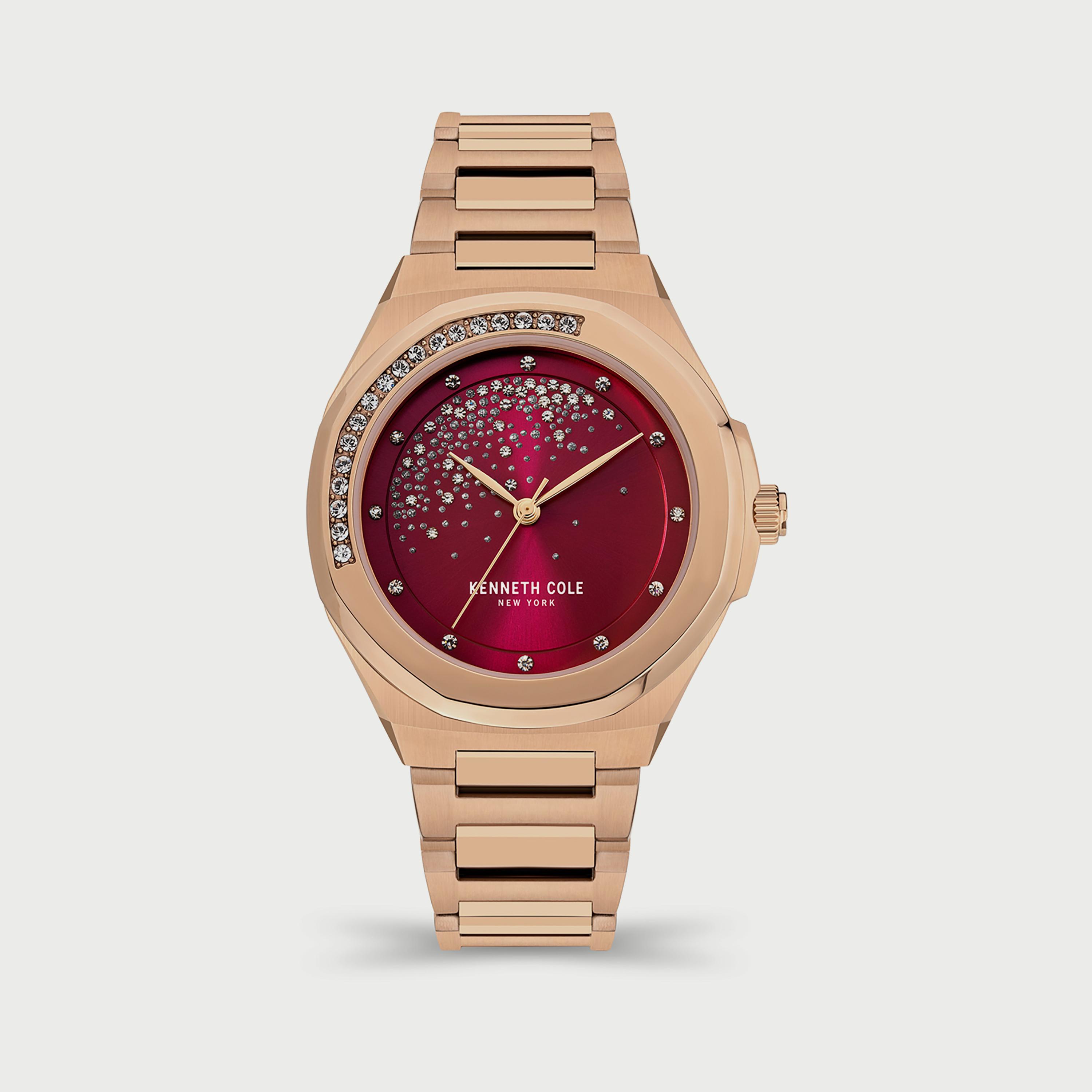 ساعة أنالوج للنساء 36 ملم بلون ذهبي وردي بسوار ستانلس ستيل من كينيث كول KCWLG2125803-women-watchesandjewellery-watches-image-1