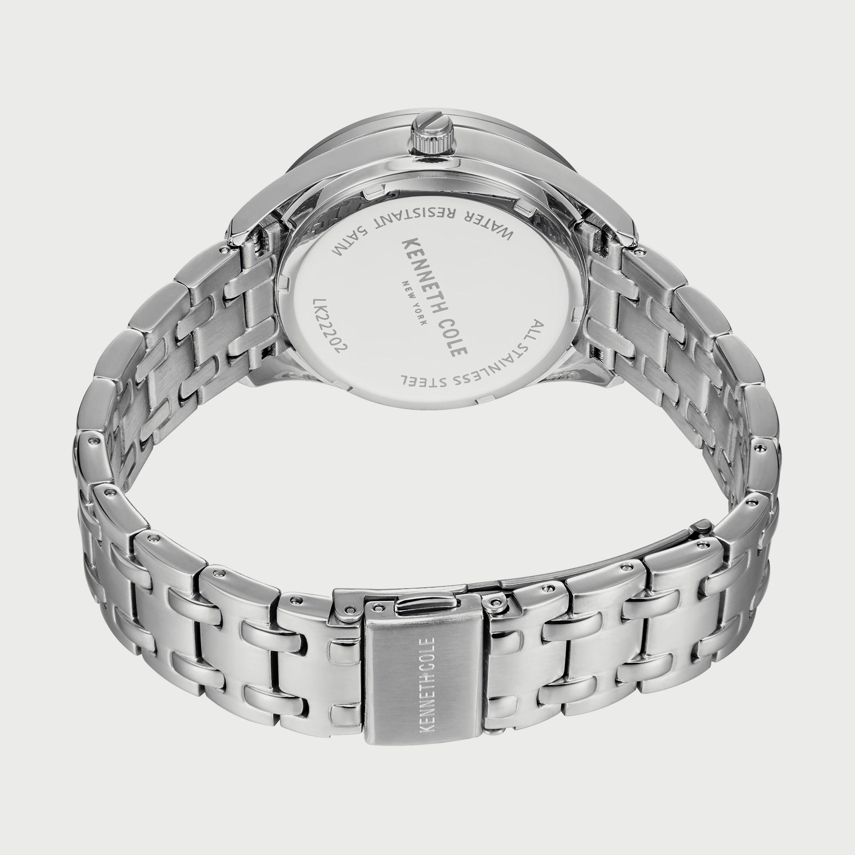 ساعة كرونوغراف للنساء 36 ملم بلون فضي بسوار ستانلس ستيل من كينيث كول KCWLK2220201-women-watchesandjewellery-watches-image-3