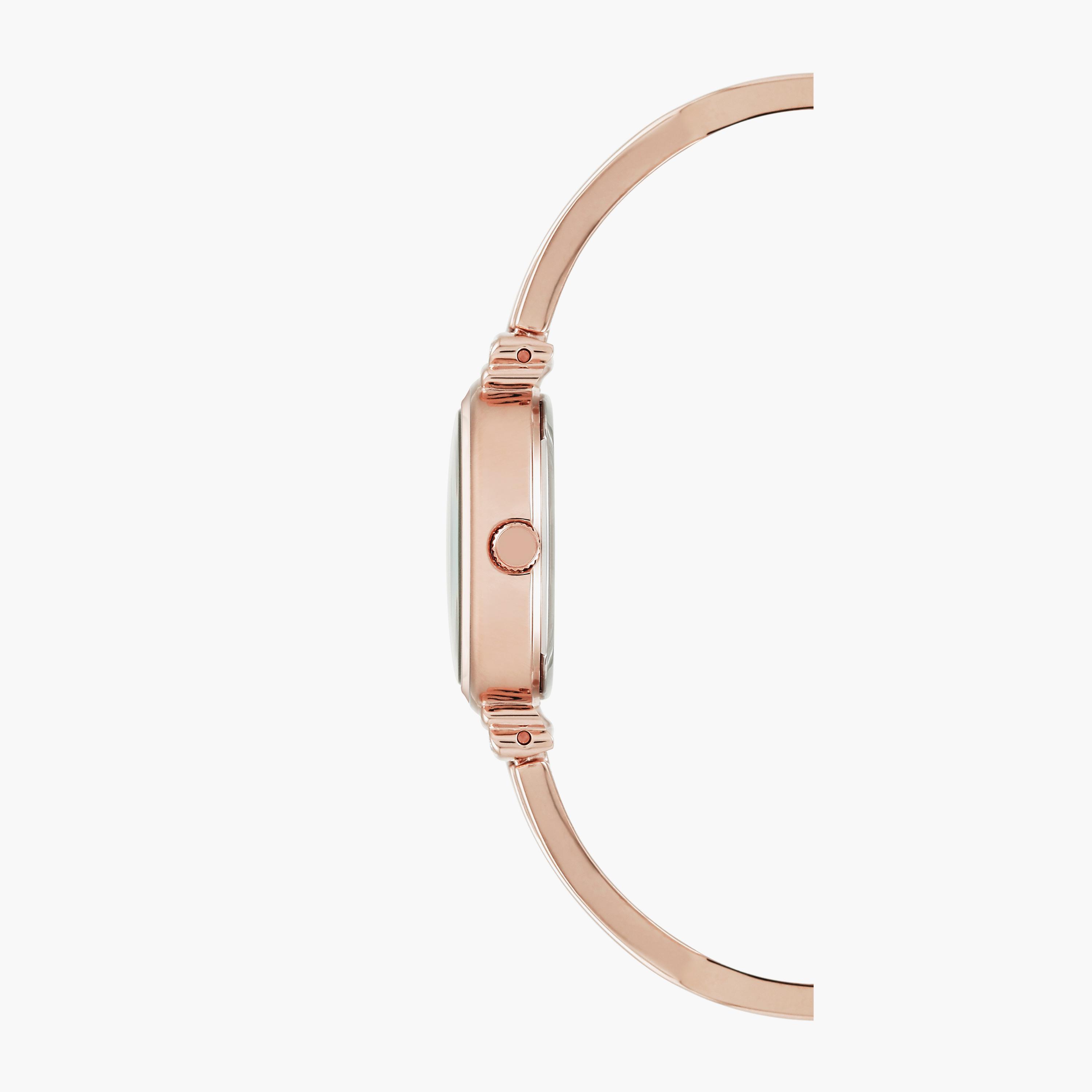 ساعة أنالوج ذهبية وردية بسوار ستانلس ستيل من آن كلاين AK2216BLRG-women-watchesandjewellery-watches-image-2