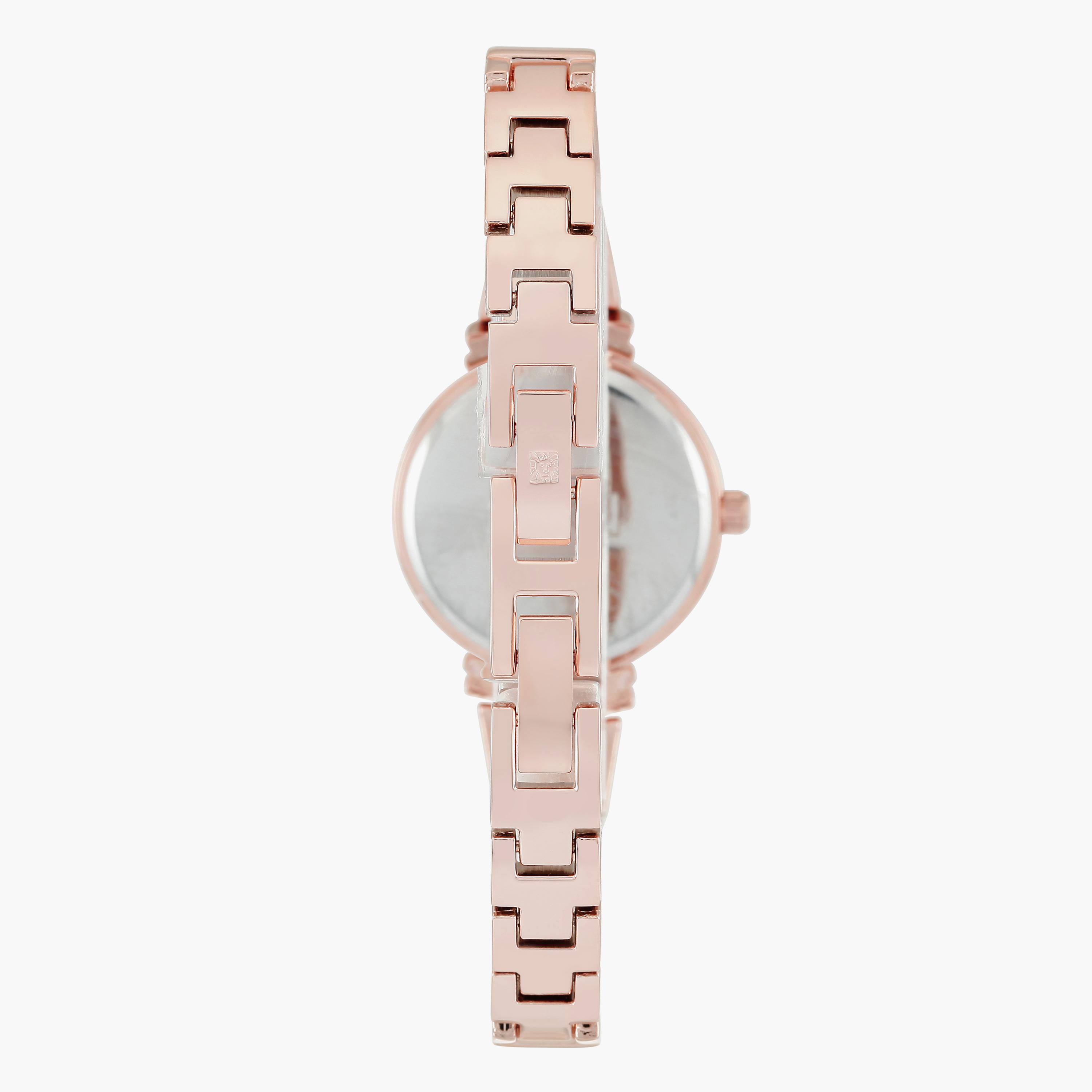 ساعة أنالوج ذهبية وردية بسوار ستانلس ستيل من آن كلاين AK2216BLRG-women-watchesandjewellery-watches-image-3