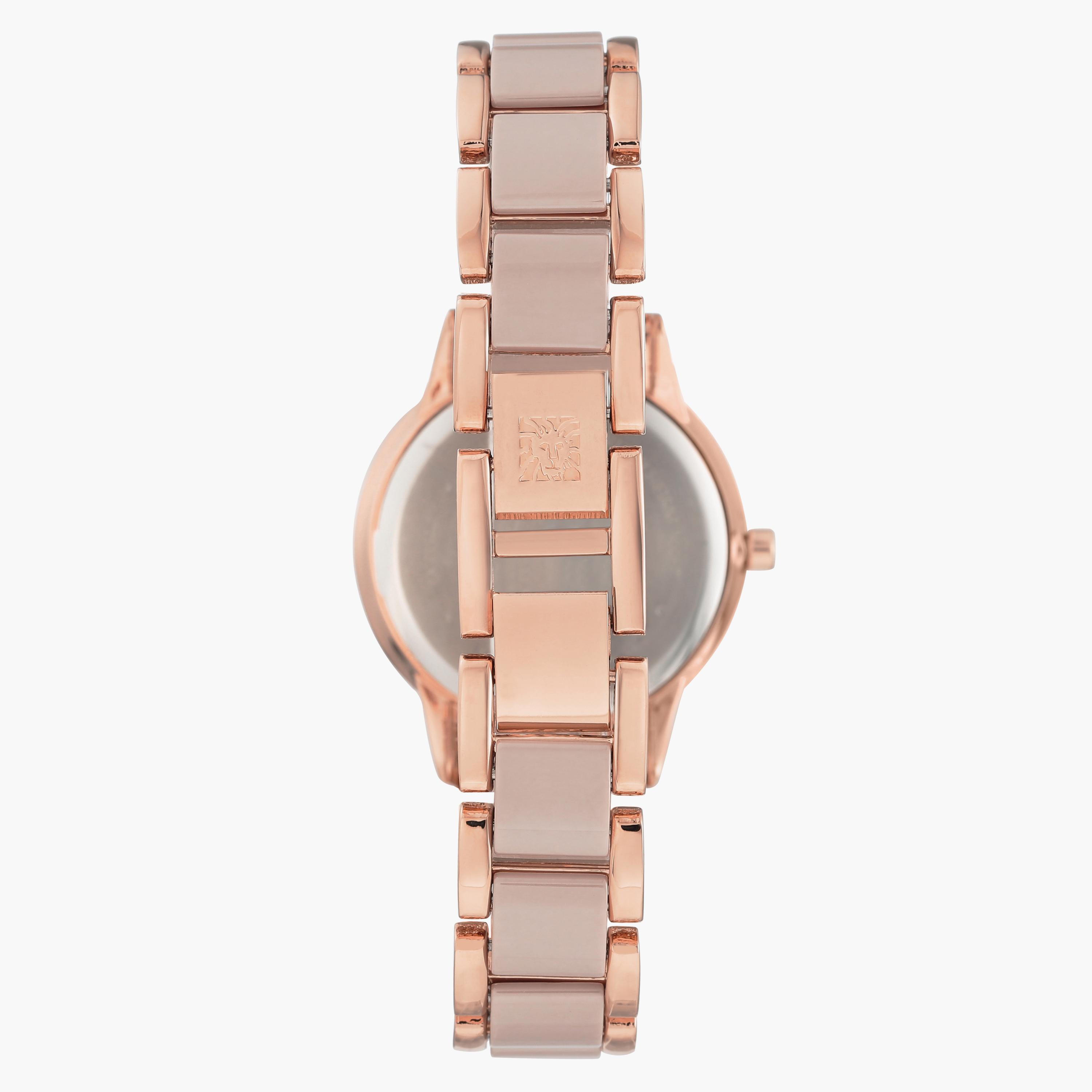 ساعة أنالوج من آن كلاين باللون الذهبي الوردي بسوار سيراميك AK3344TPRG-women-watchesandjewellery-watches-image-3