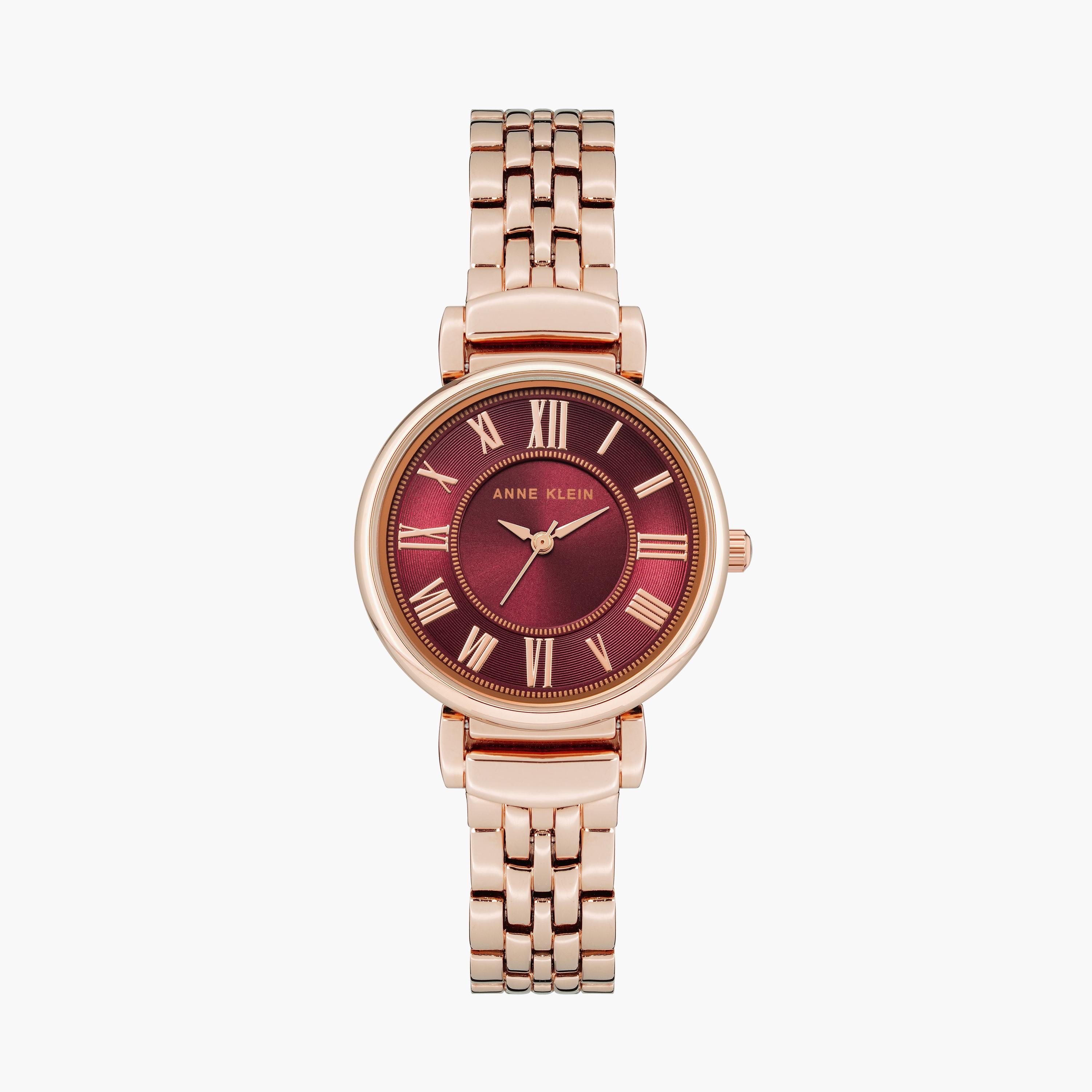 ساعة أنالوج ذهبية وردية بسوار ستانلس ستيل من آن كلاين AK2158BYRG-women-watchesandjewellery-watches-image-1