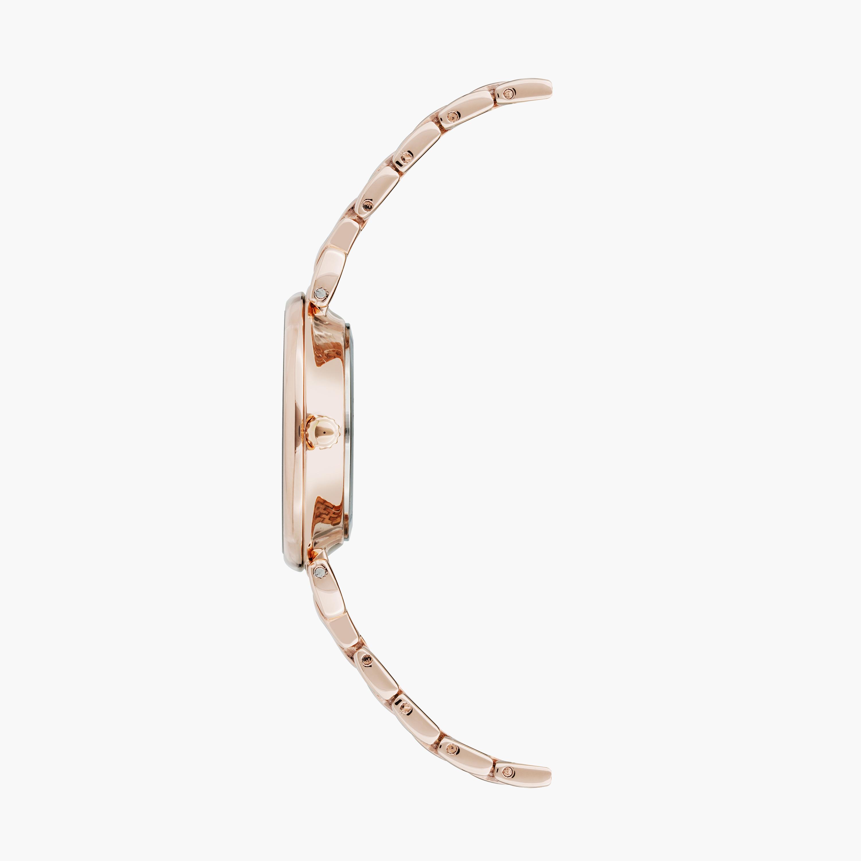 ساعة أنالوج ذهبية وردية بسوار ستانلس ستيل من آن كلاين AK2158BYRG-women-watchesandjewellery-watches-image-2