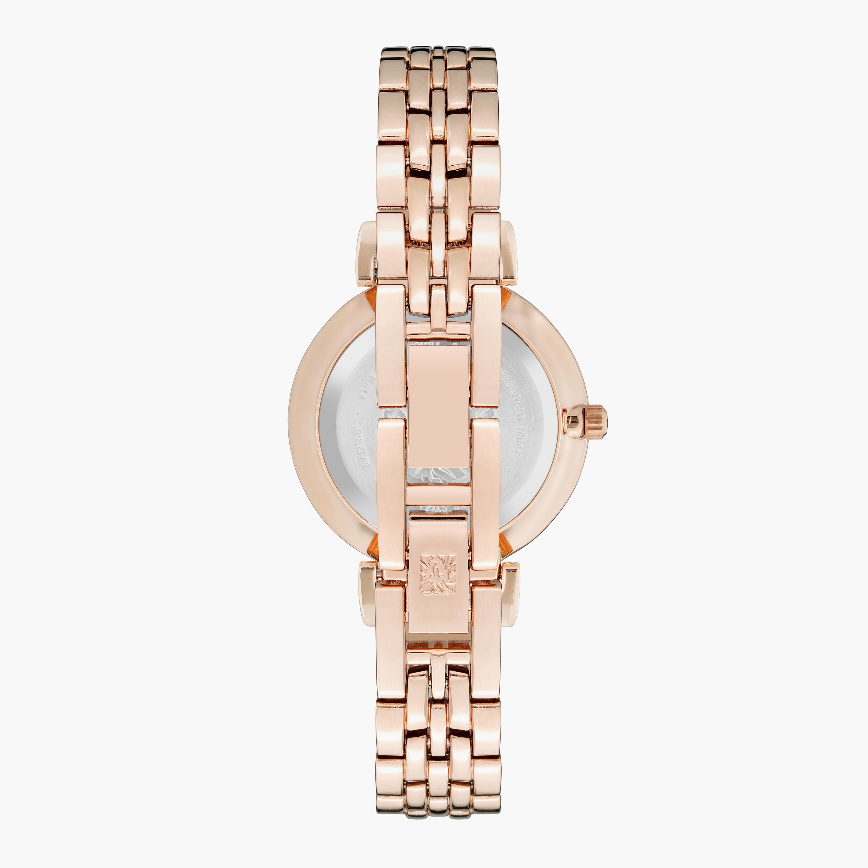 ساعة أنالوج ذهبية وردية بسوار ستانلس ستيل من آن كلاين AK2158BYRG-women-watchesandjewellery-watches-image-3