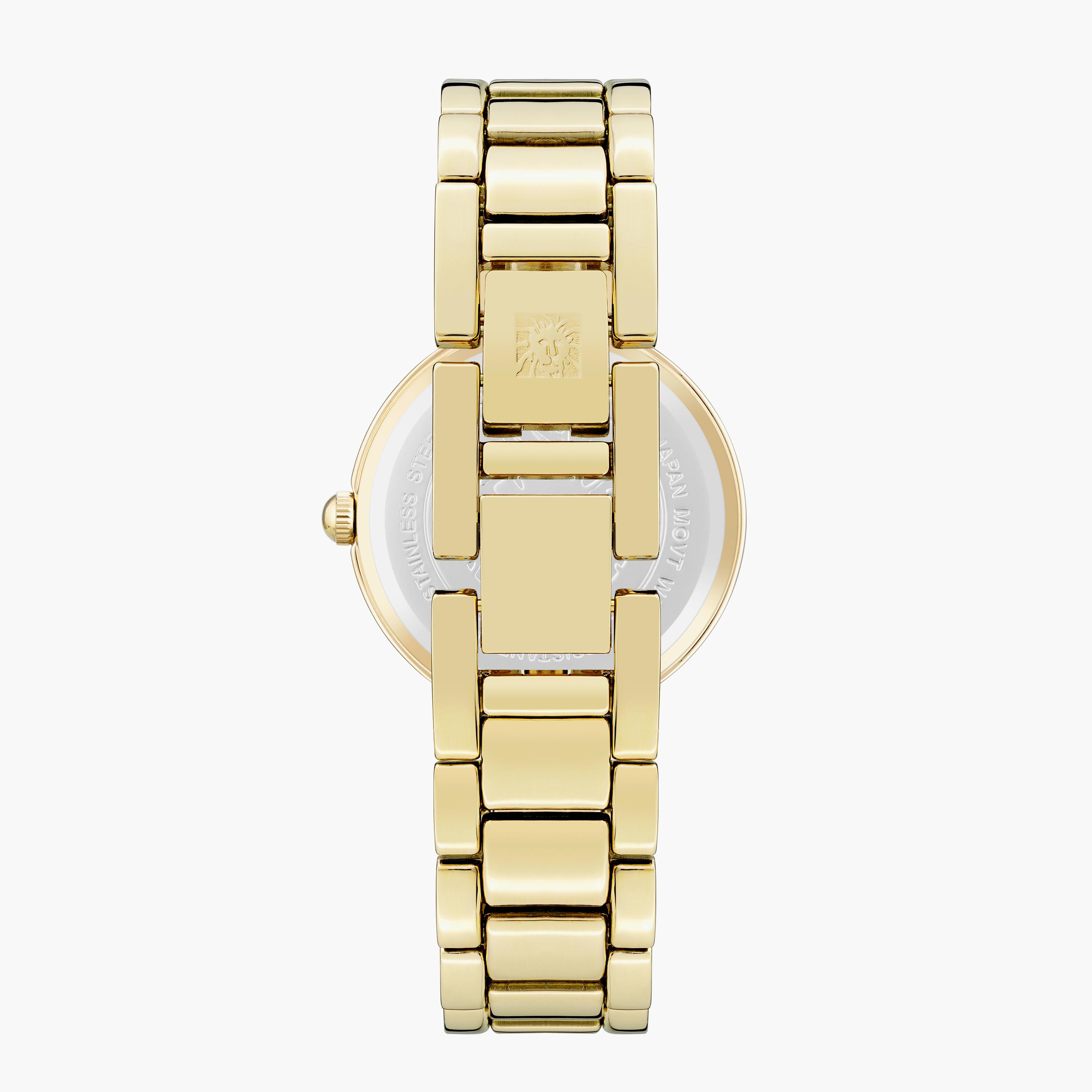 ساعة أنالوج ذهبية بسوار ستانلس ستيل من آن كلاين AK1362PRGB-women-watchesandjewellery-watches-image-3