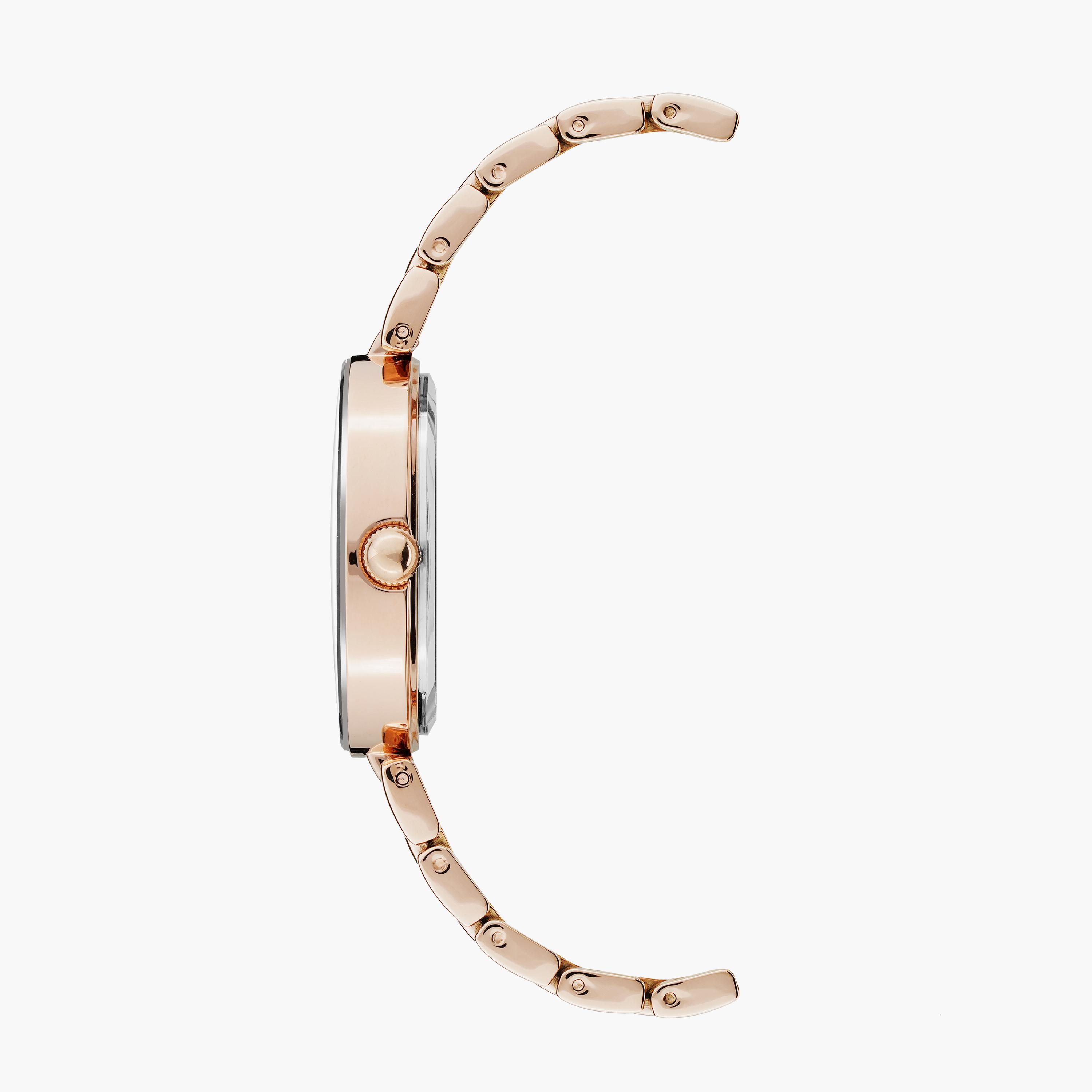 ساعة أنالوج ذهبية وردية بسوار ستانلس ستيل من آن كلاين AK1362GNRG-women-watchesandjewellery-watches-image-2