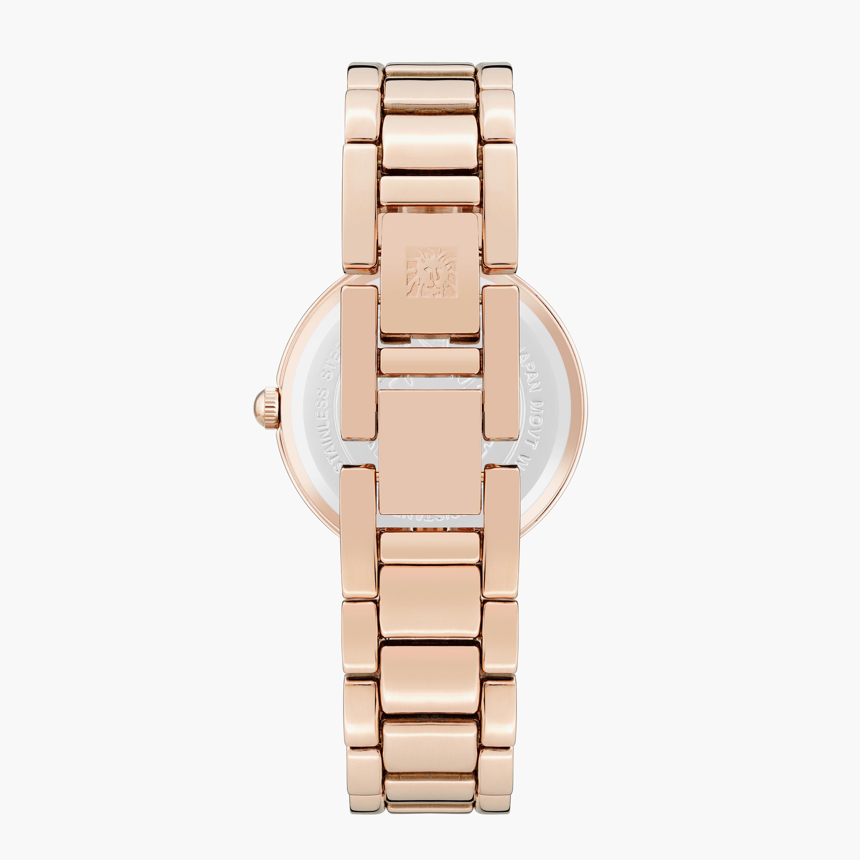 ساعة أنالوج ذهبية وردية بسوار ستانلس ستيل من آن كلاين AK1362GNRG-women-watchesandjewellery-watches-image-3