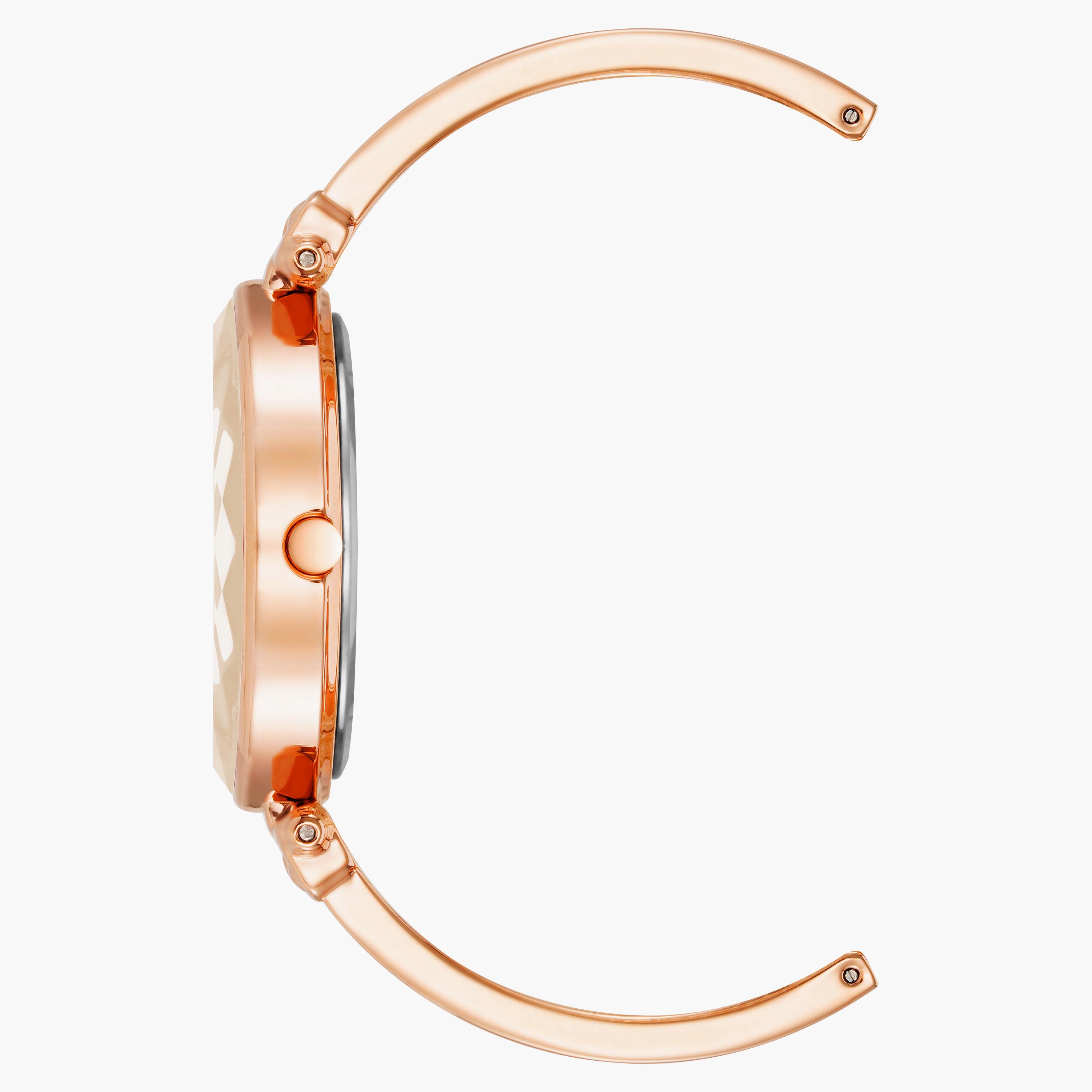 ساعة آن كلاين ذو انالوج بسوار ذهبي الوردي مع اناميل AK4018BHRG-women-watchesandjewellery-watches-image-2