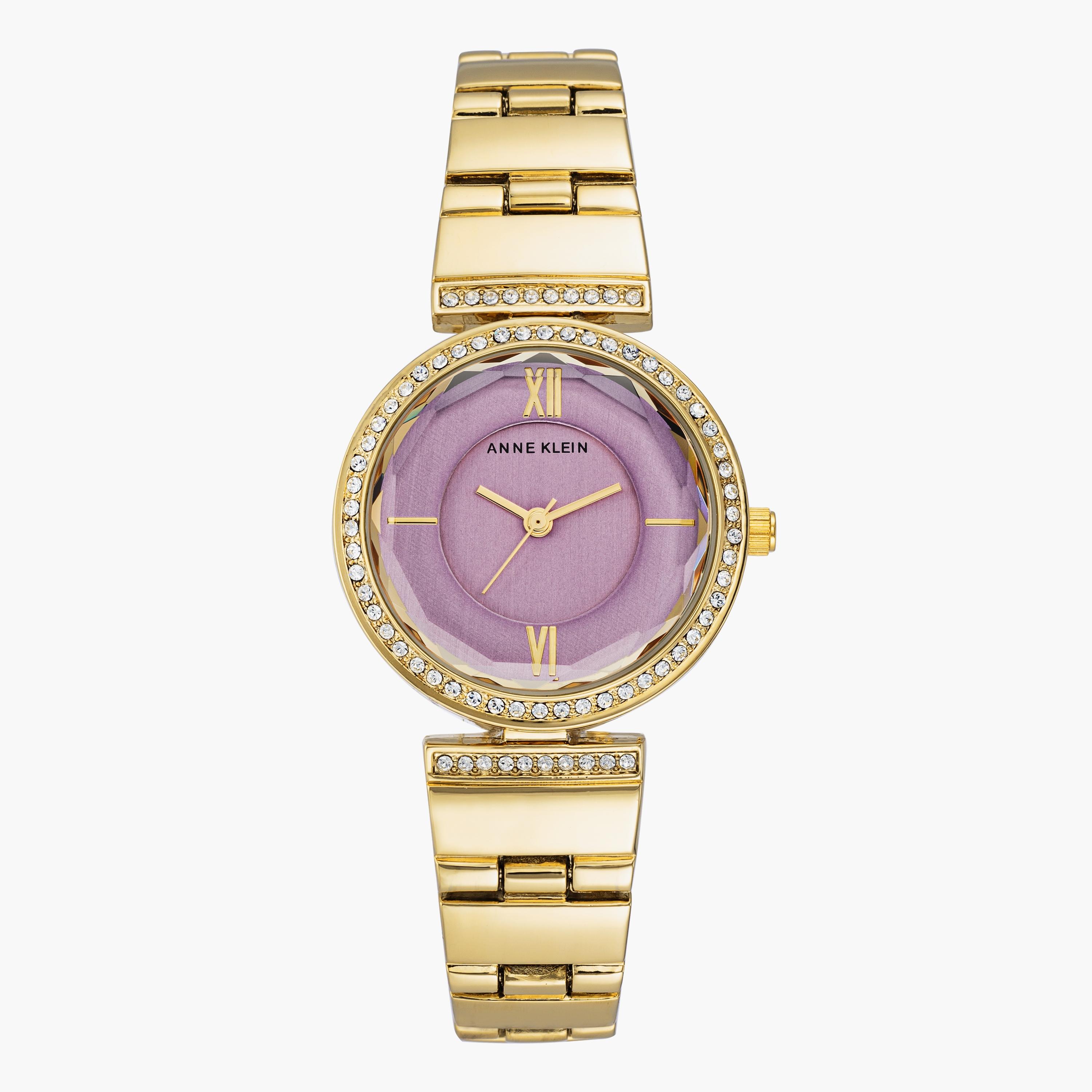 ساعة أنالوج ذهبية بسوار ستانلس ستيل من آن كلاين AK3902LVGB-women-watchesandjewellery-watches-image-1
