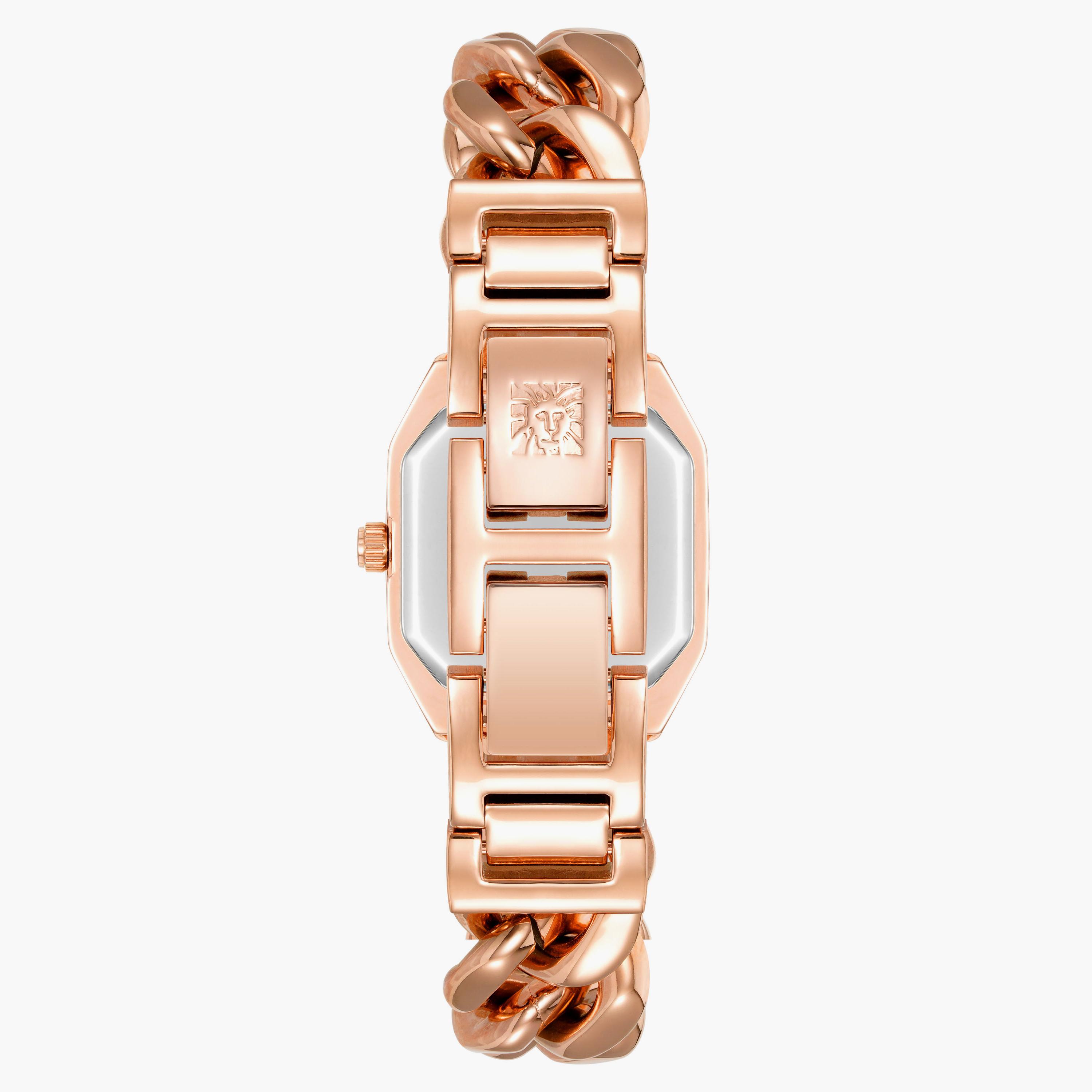 ساعة أنالوج ذهبية وردية بسوار ستانلس ستيل من آن كلاين AK4002GNRG-women-watchesandjewellery-watches-image-3
