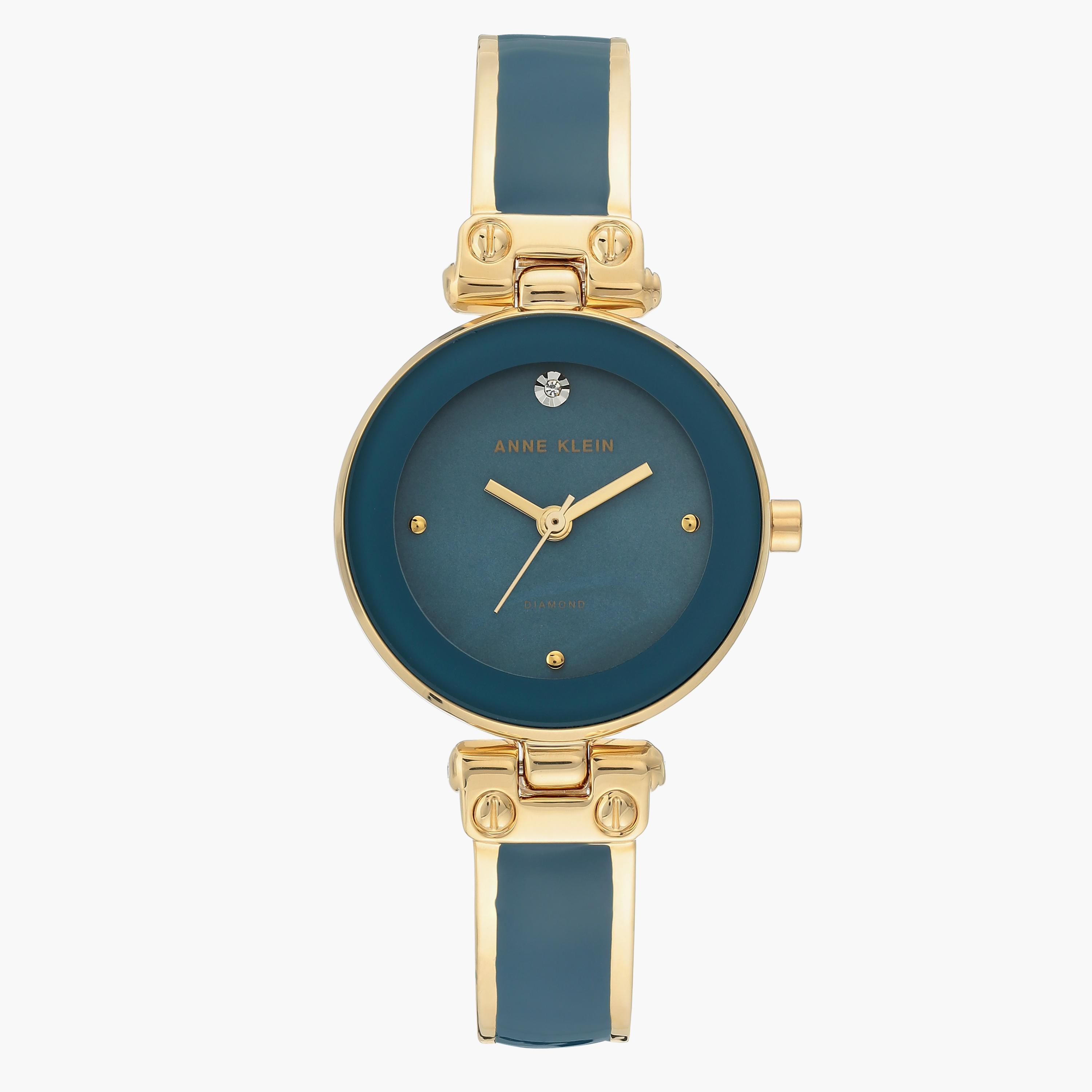 ساعة آن كلاين ذو انالوج بسوار تيل مع ستانلس ستيل AK1980BLGB-women-watchesandjewellery-watches-image-1
