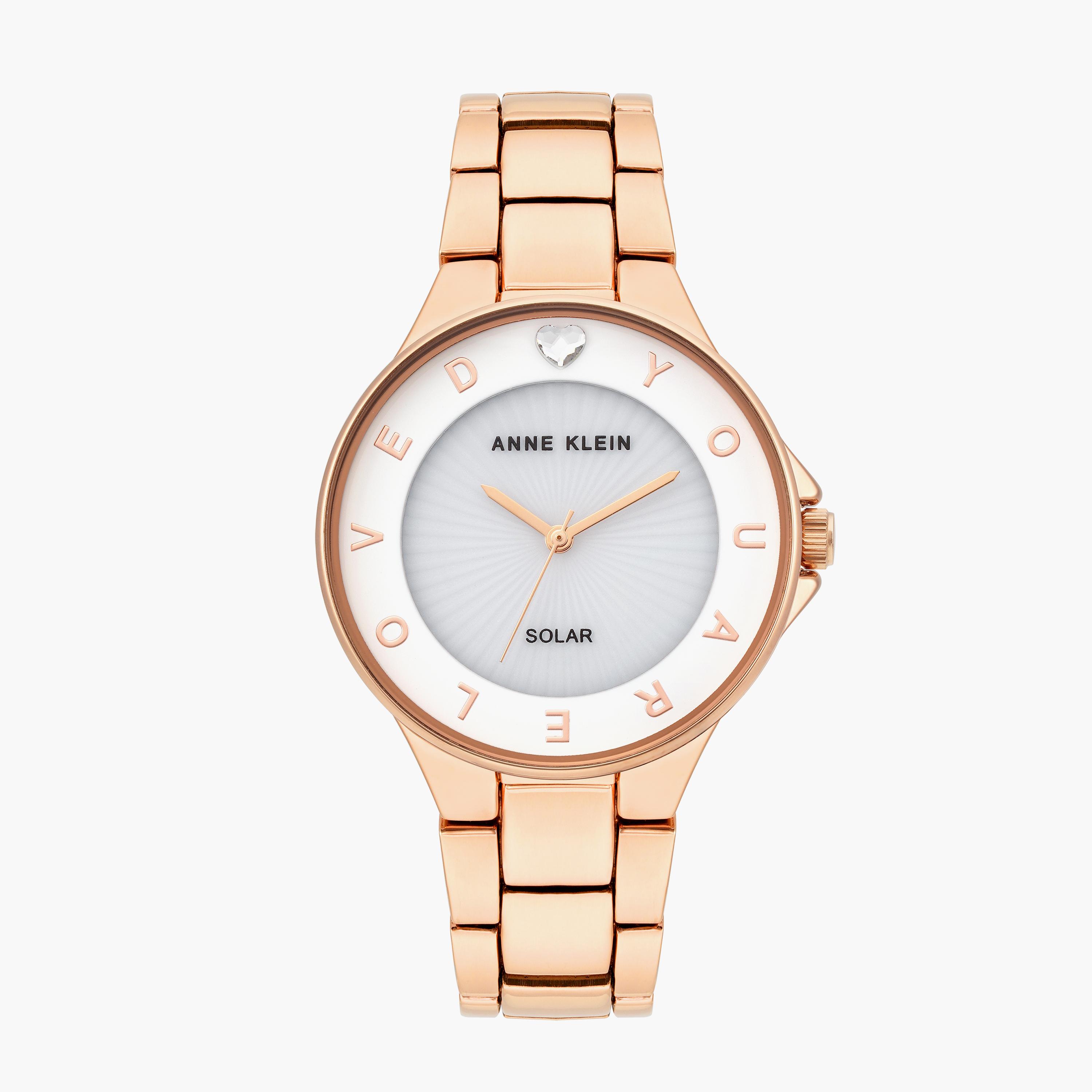 ساعة أنالوج ذهبية وردية بسوار ستانلس ستيل من آن كلاين للنساء AK3866WTRG-women-watchesandjewellery-watches-image-1
