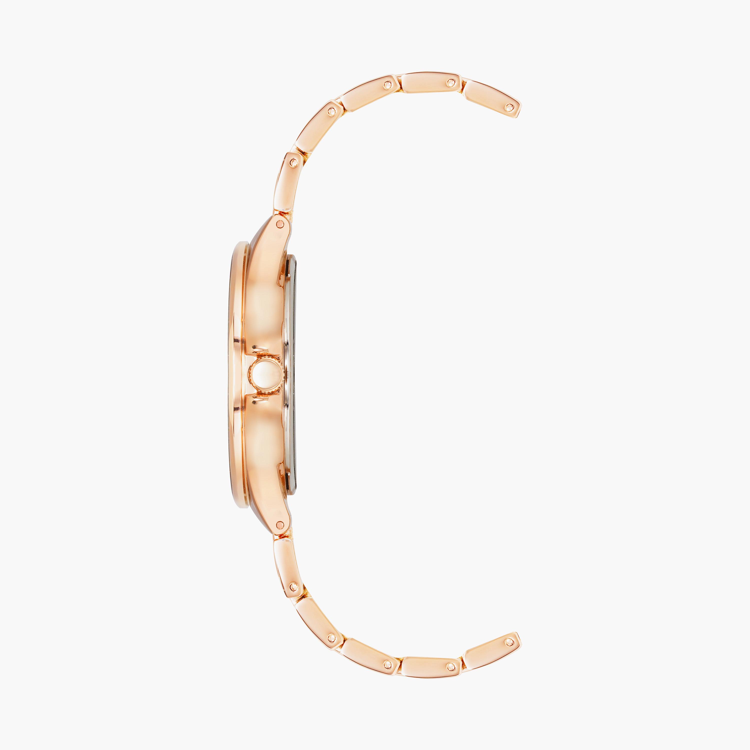 ساعة أنالوج ذهبية وردية بسوار ستانلس ستيل من آن كلاين للنساء AK3866WTRG-women-watchesandjewellery-watches-image-2