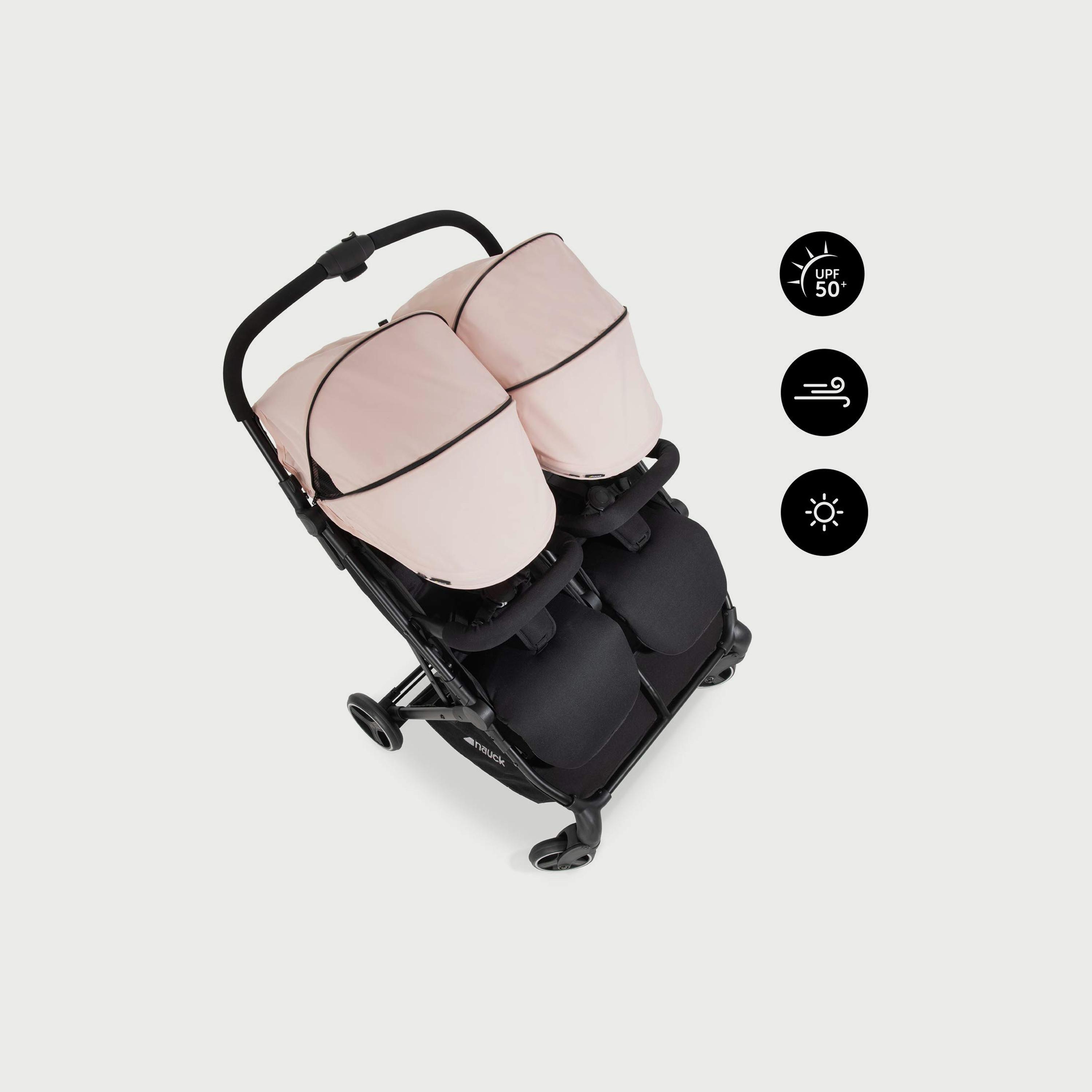 Hauck Stroller Canopy Swift X Duo Canopy, Rose-baby-gear-strollersandprams-strollers-image-5