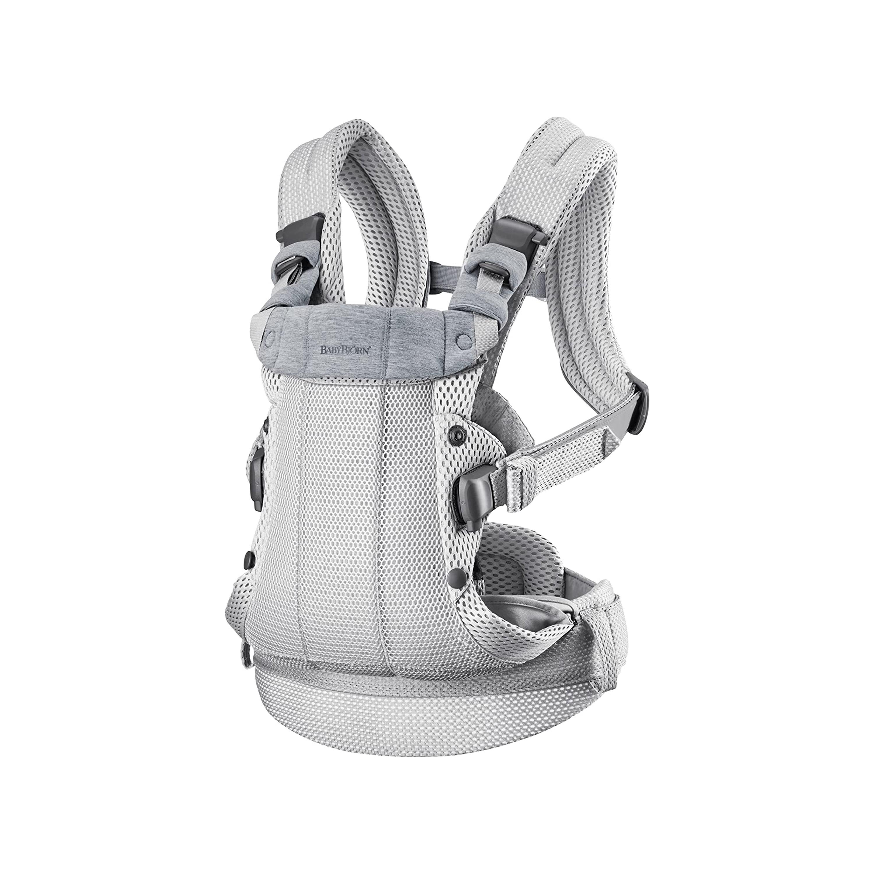 Babybjorn Baby Carrier Harmony 3D Mesh, Silver-baby-gear-babycarriers-image-1
