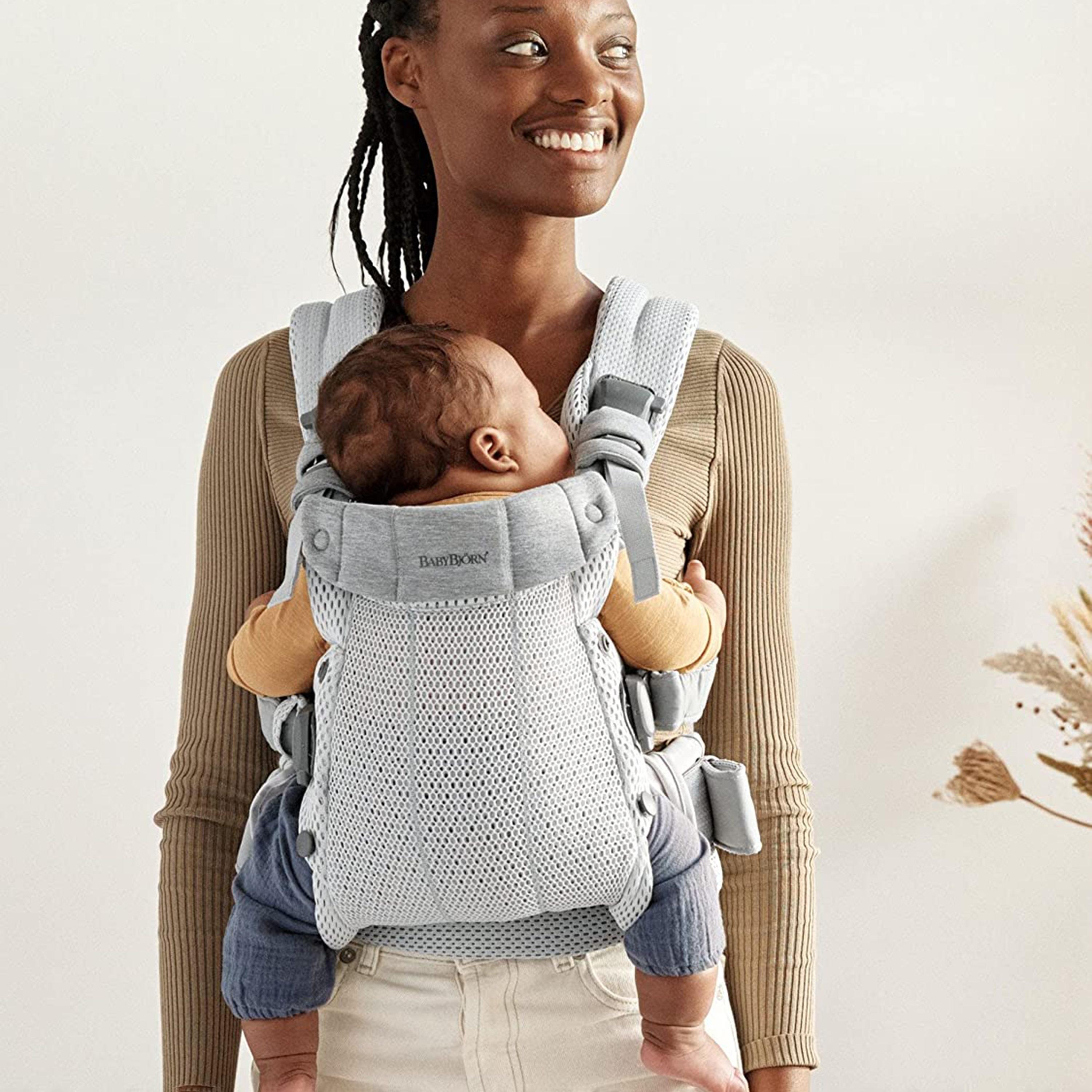 Babybjorn Baby Carrier Harmony 3D Mesh, Silver-baby-gear-babycarriers-image-2
