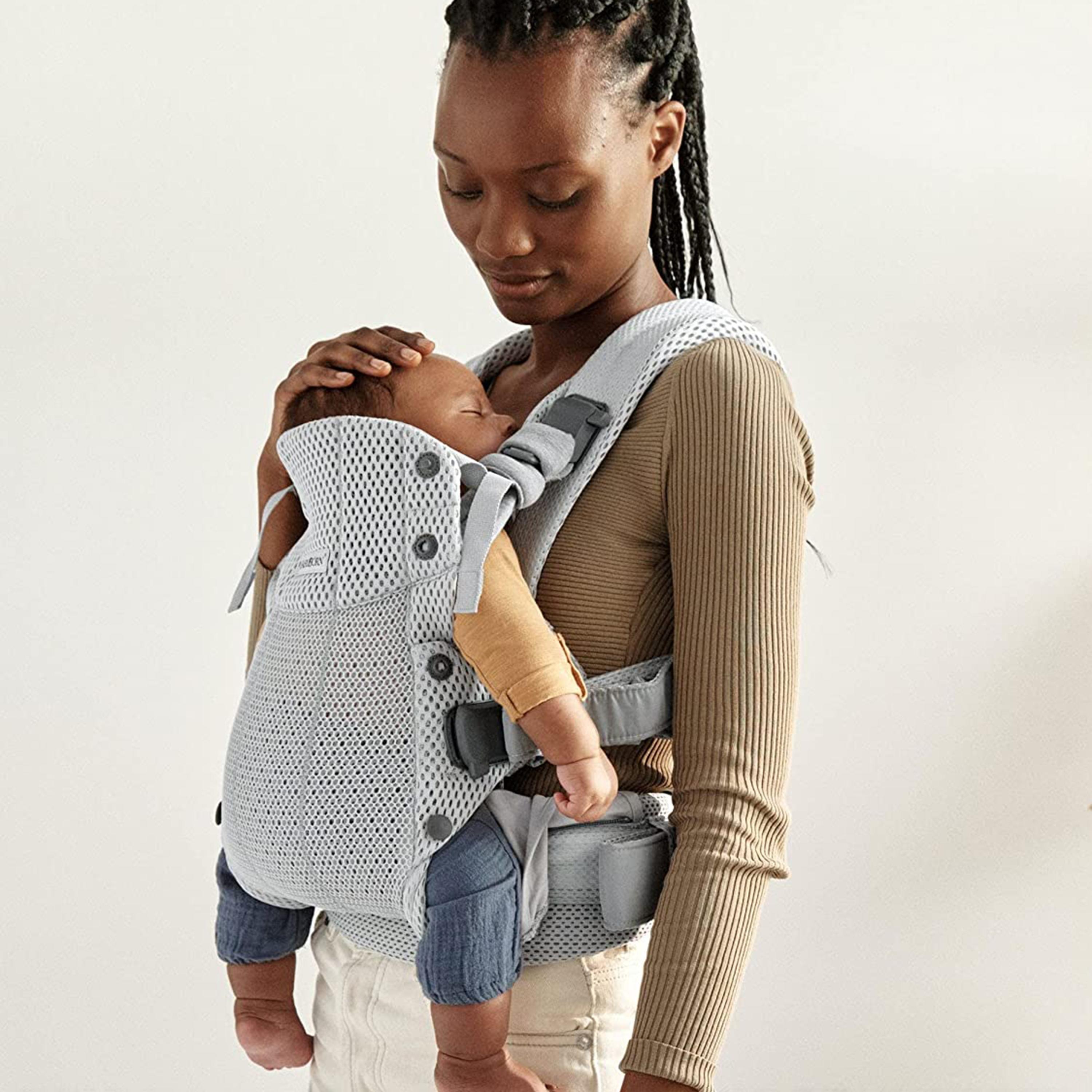 Babybjorn Baby Carrier Harmony 3D Mesh, Silver-baby-gear-babycarriers-image-3